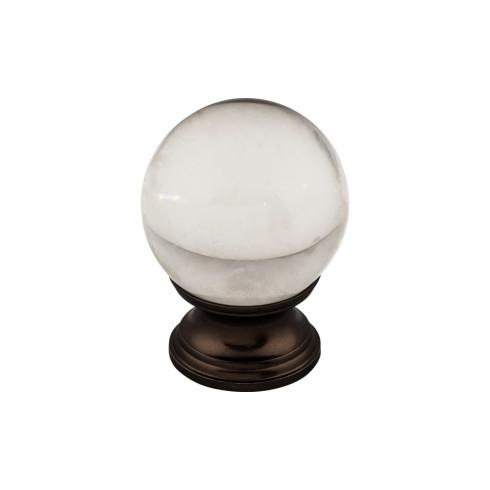 Top Knobs Clarity Clear Glass Round Knob 1 3/8 Inch