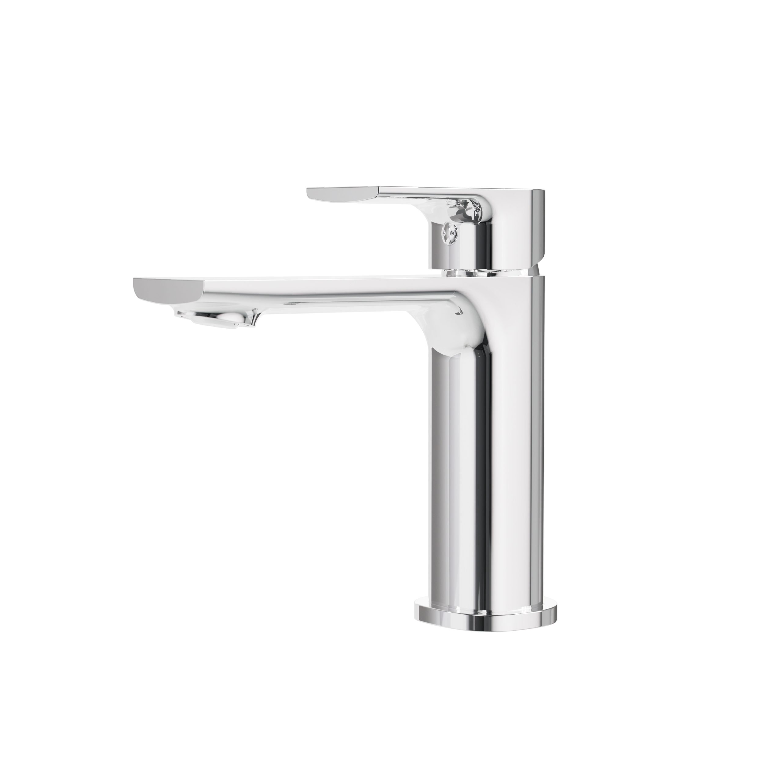 polished chrome bathroom faucet