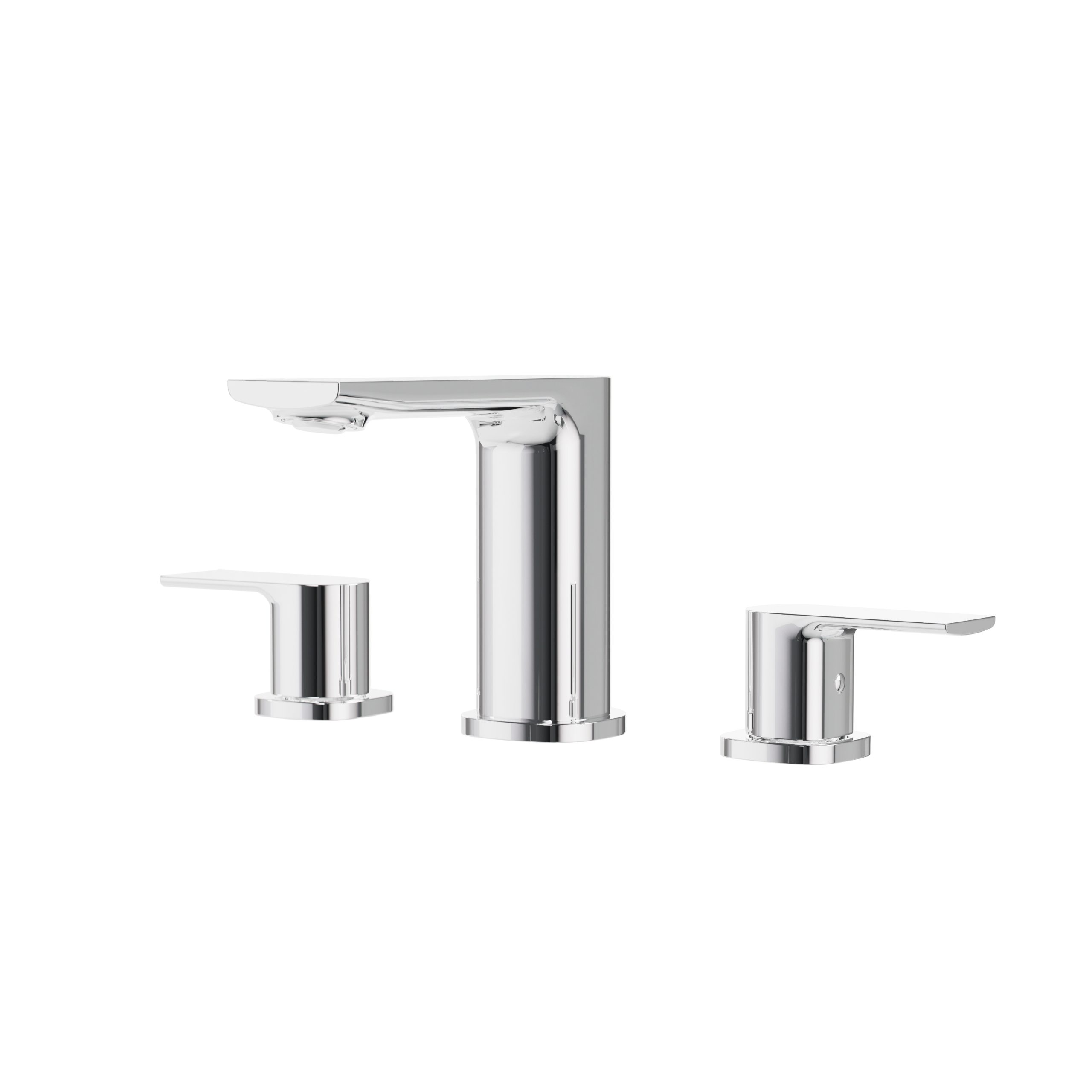 polished chrome bathroom faucet