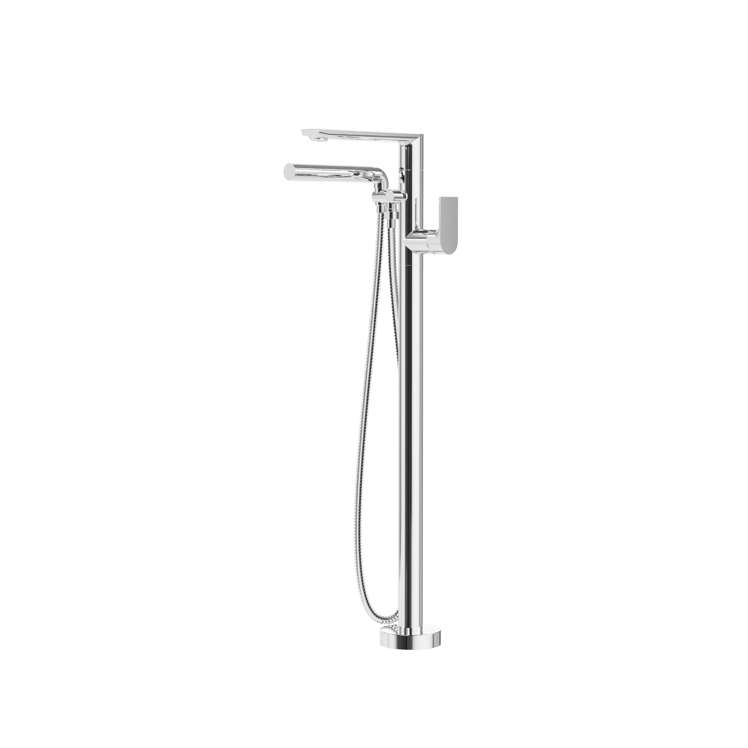 polished chrome tub filler