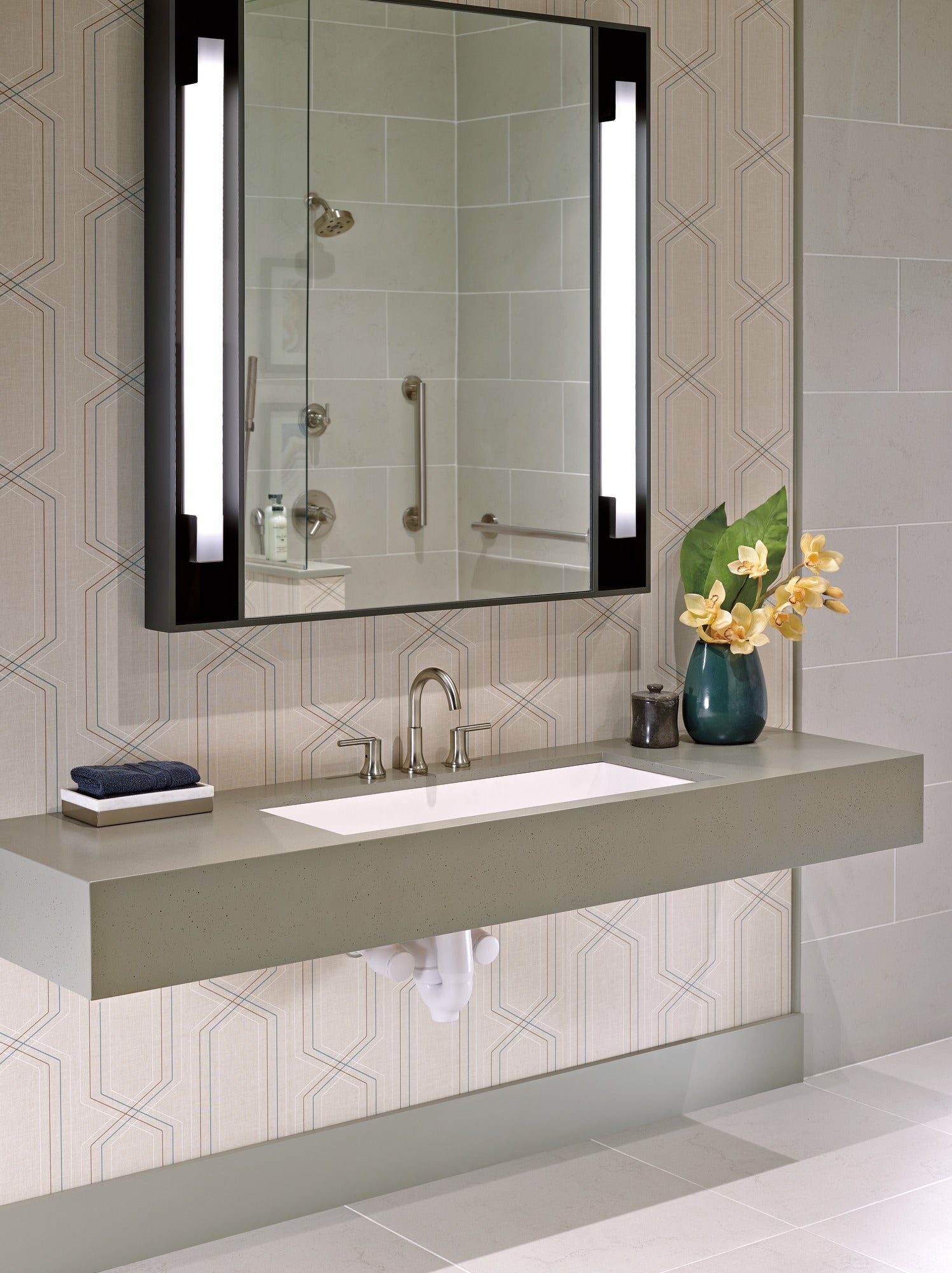 stainless bathroom faucet