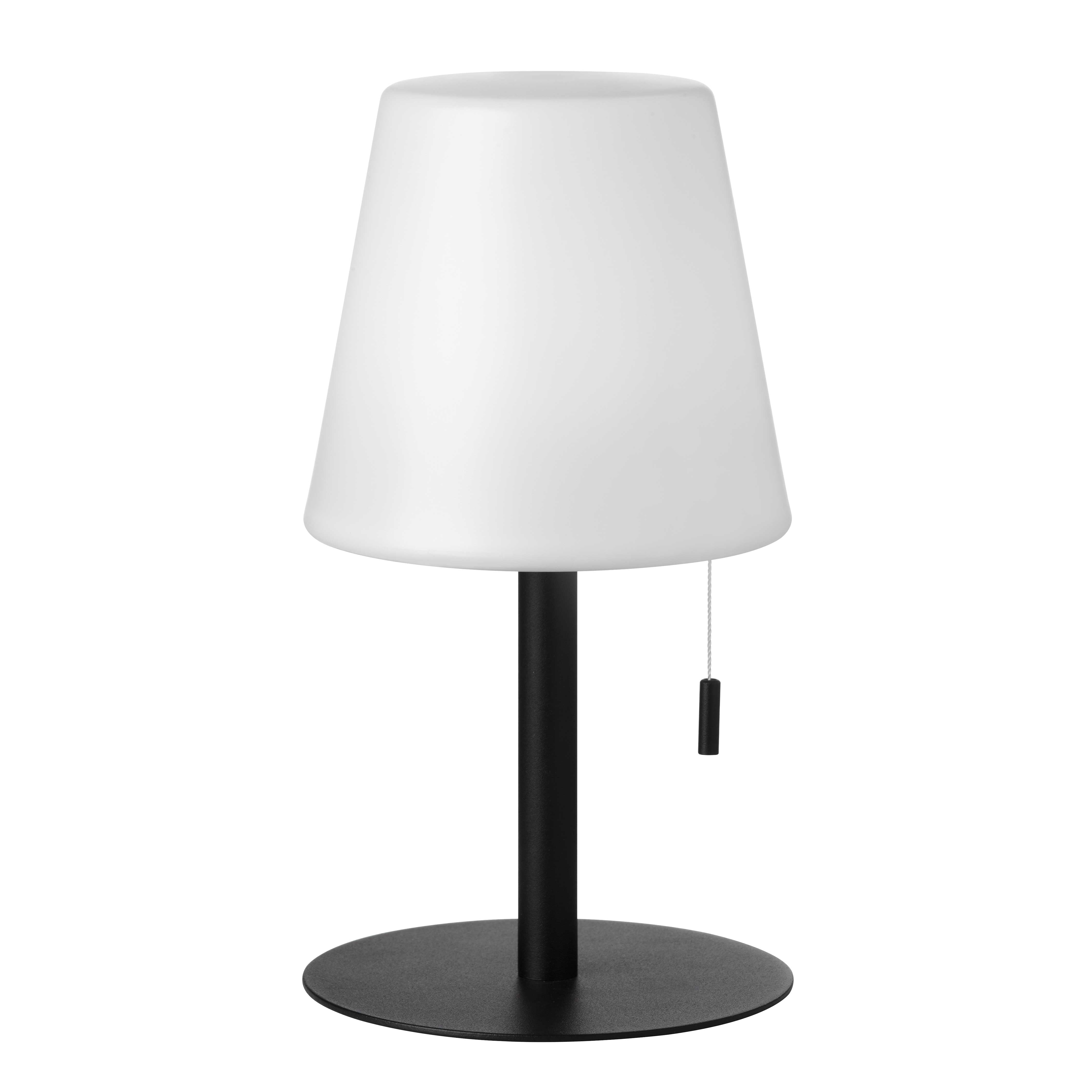 matte black with color changing table lamp