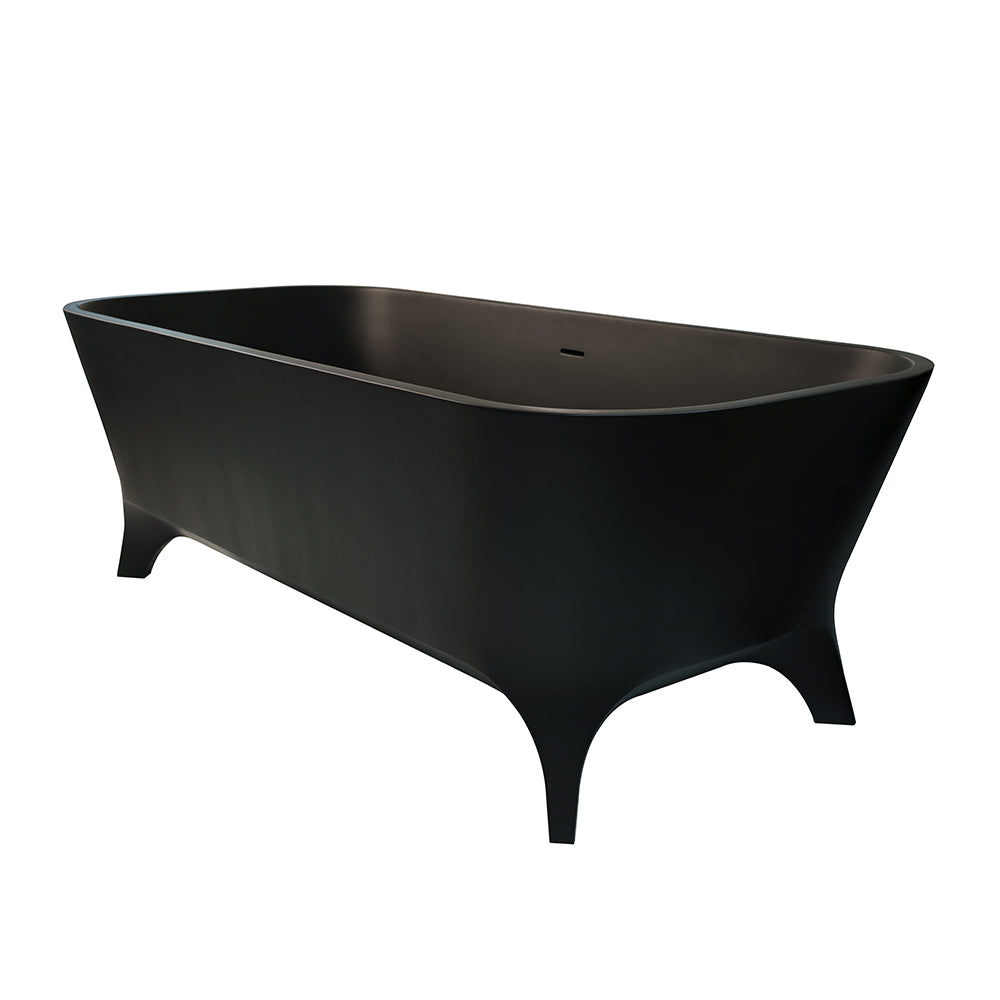 Lacava Giulia 70 7/8" Free-Standing Soaking Bathtub Made Of White Solid Surface with an Overflow