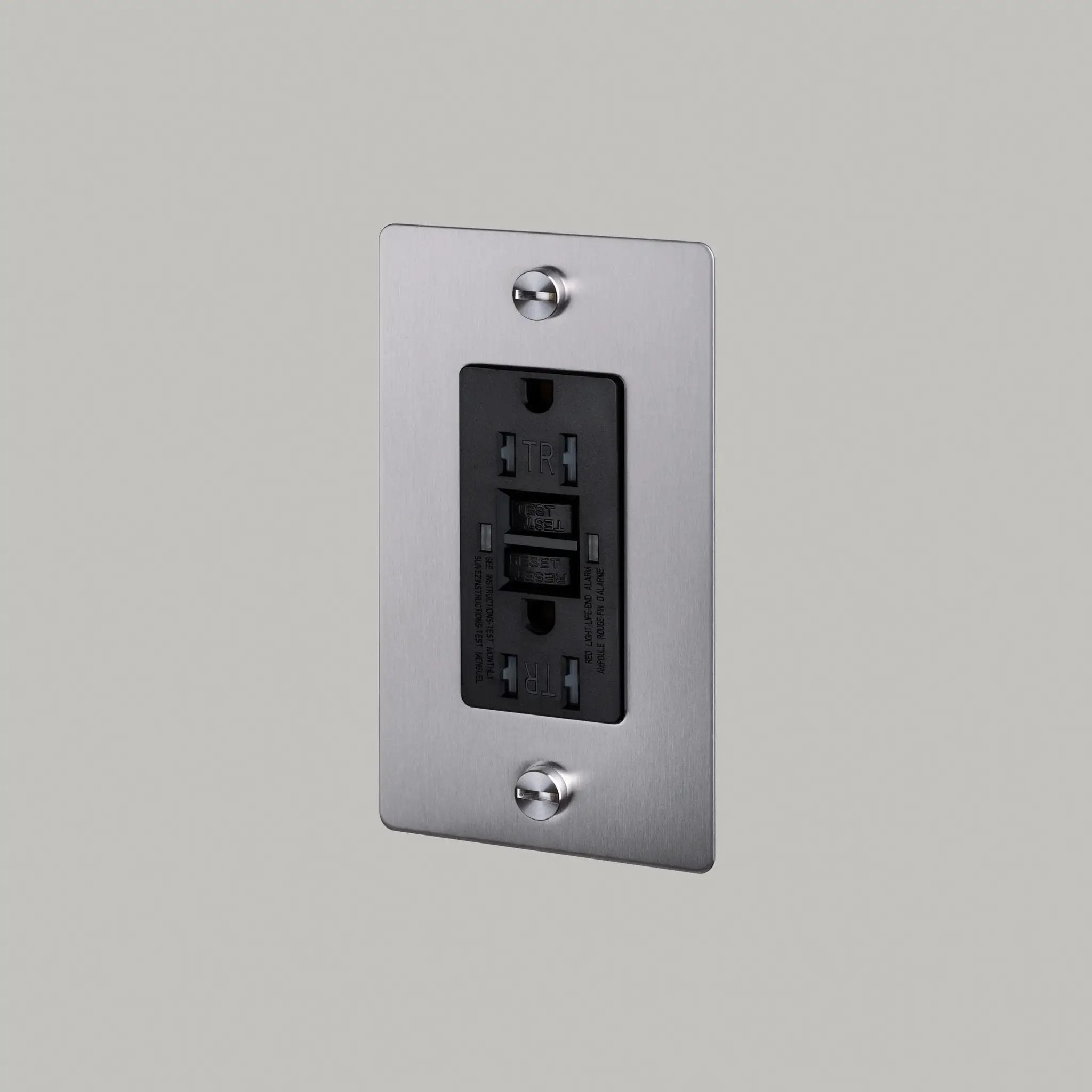 Buster + Punch 1G Duplex GFCI Outlet with Logo by Buster + Punch