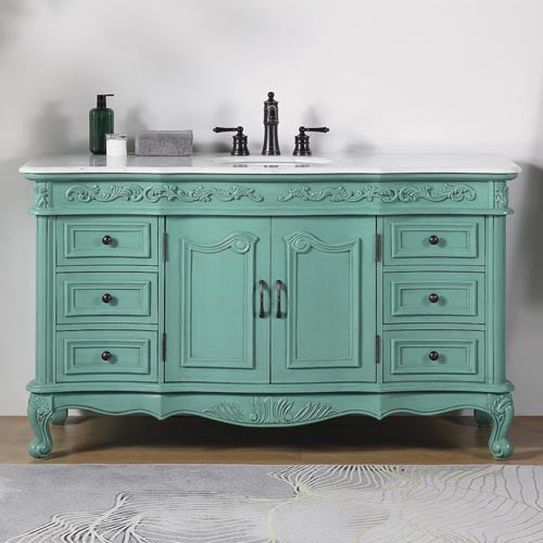 vintage green vanity