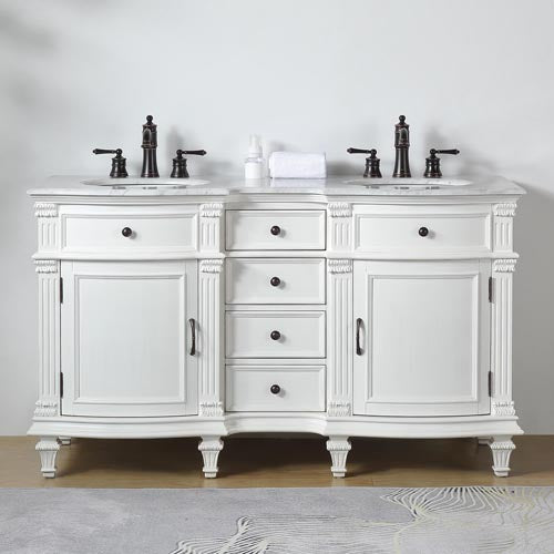 antique white vanity