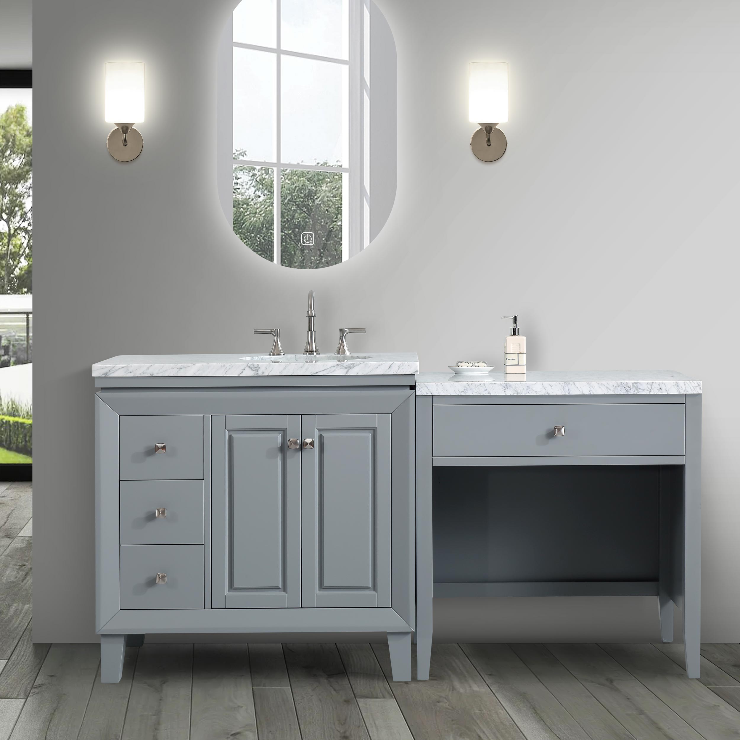 gray vanity