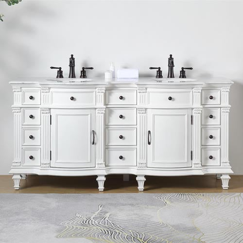 antique white vanity