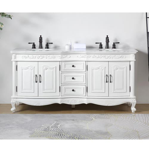 antique white vanity