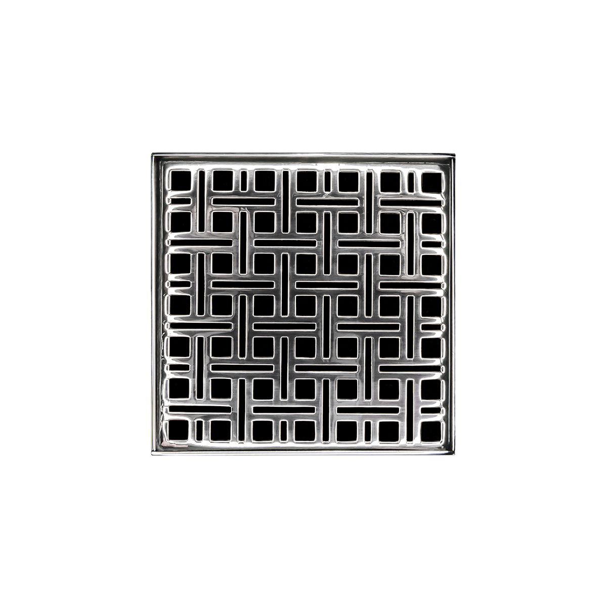 Infinity Drain 5" x 5" VD 5 High Flow Complete Kit with Weave Pattern Decorative Plate with ABS Drain Body, 3" Outlet