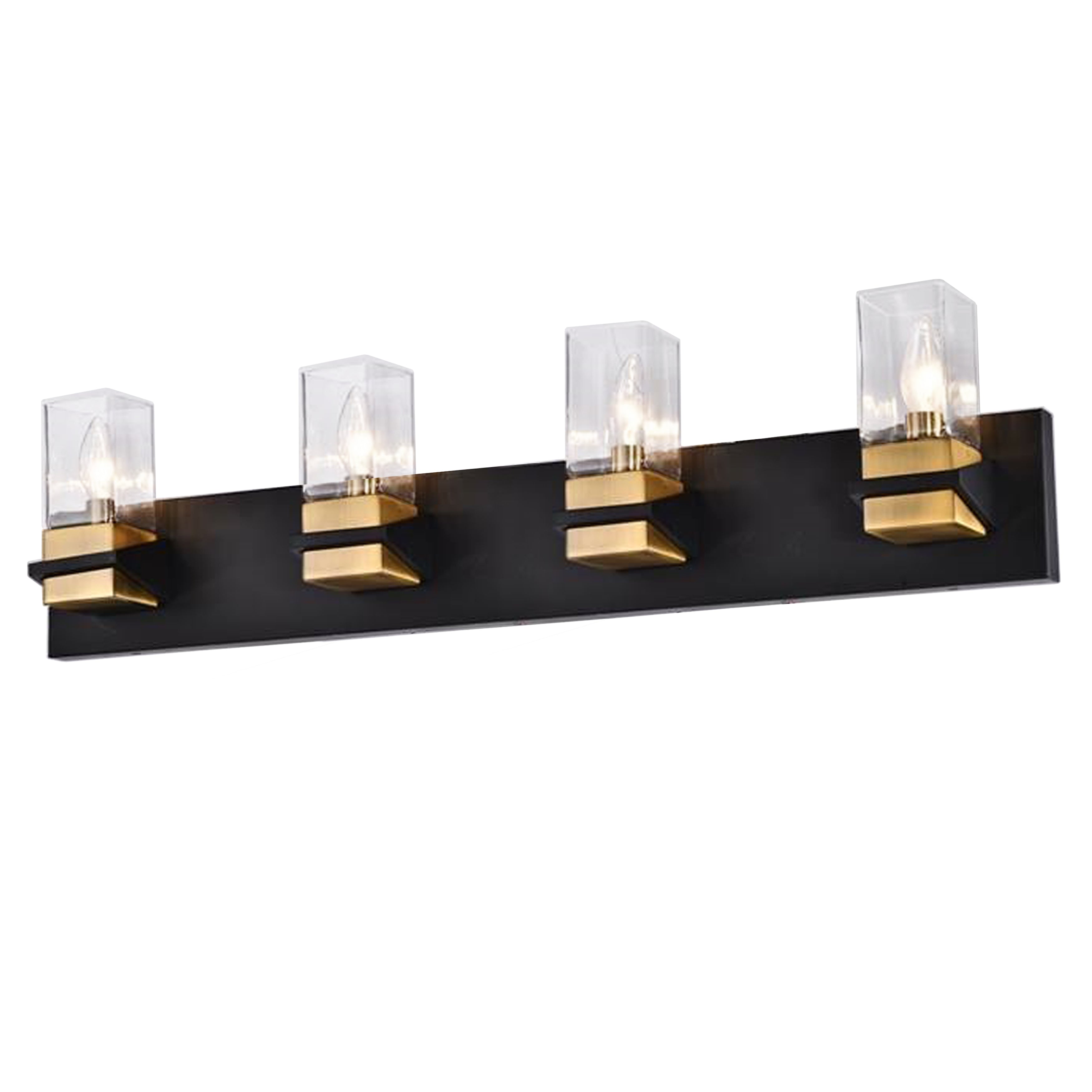 Dainolite 4 Light Incandescent Vanity with Clear Glass