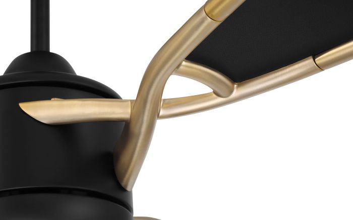 flat black/satin brass ceiling fans