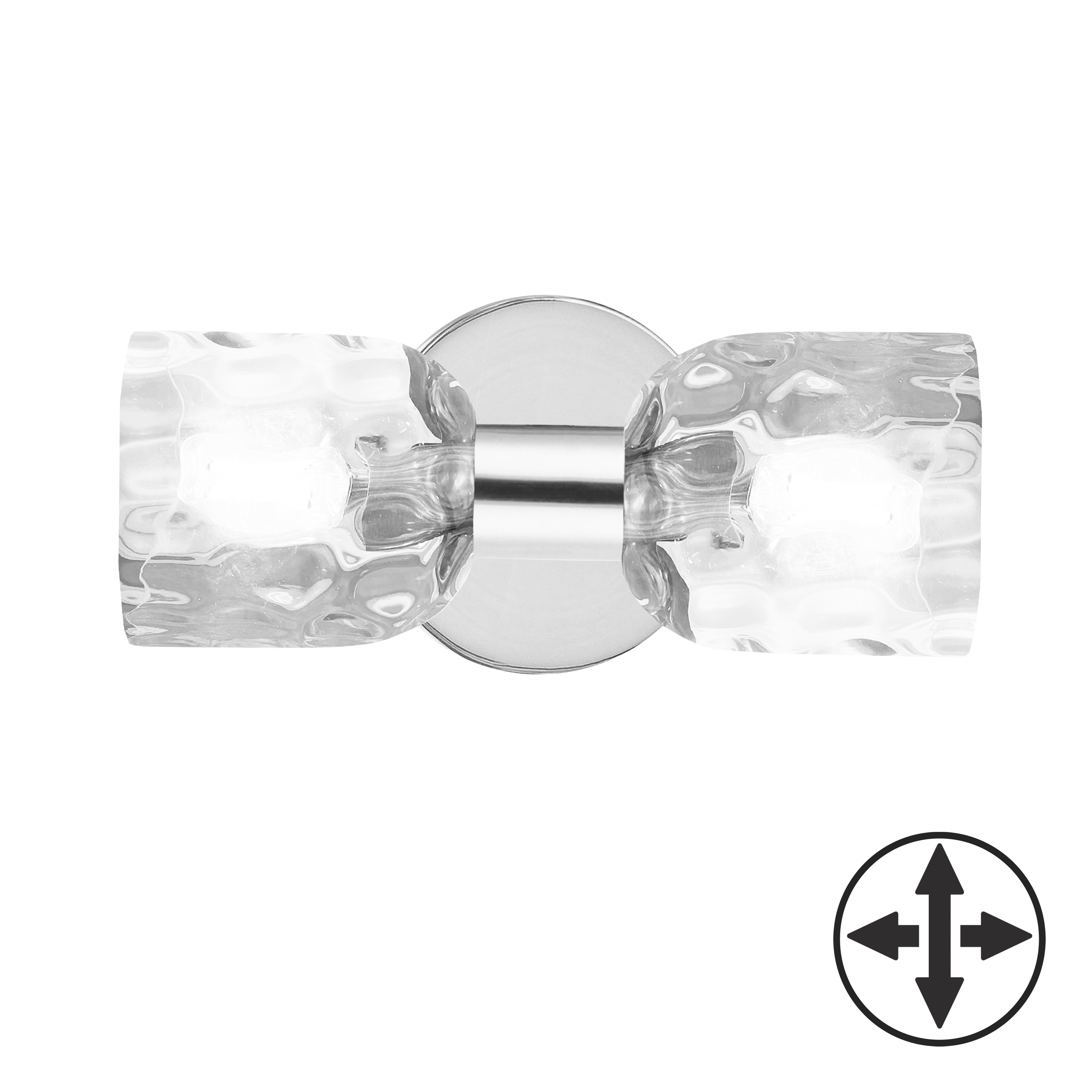 polished chrome wall mount