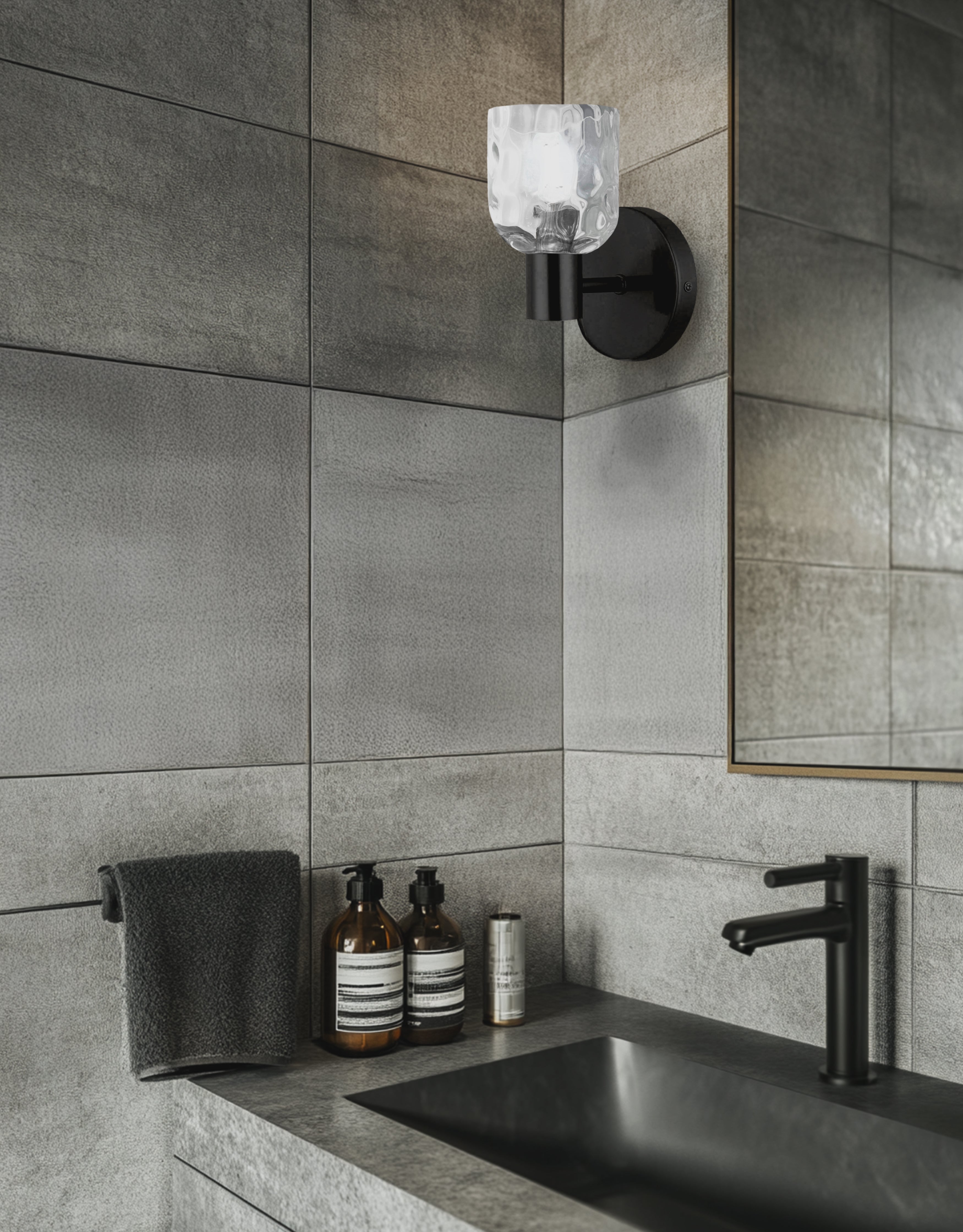 aged brass wall mount