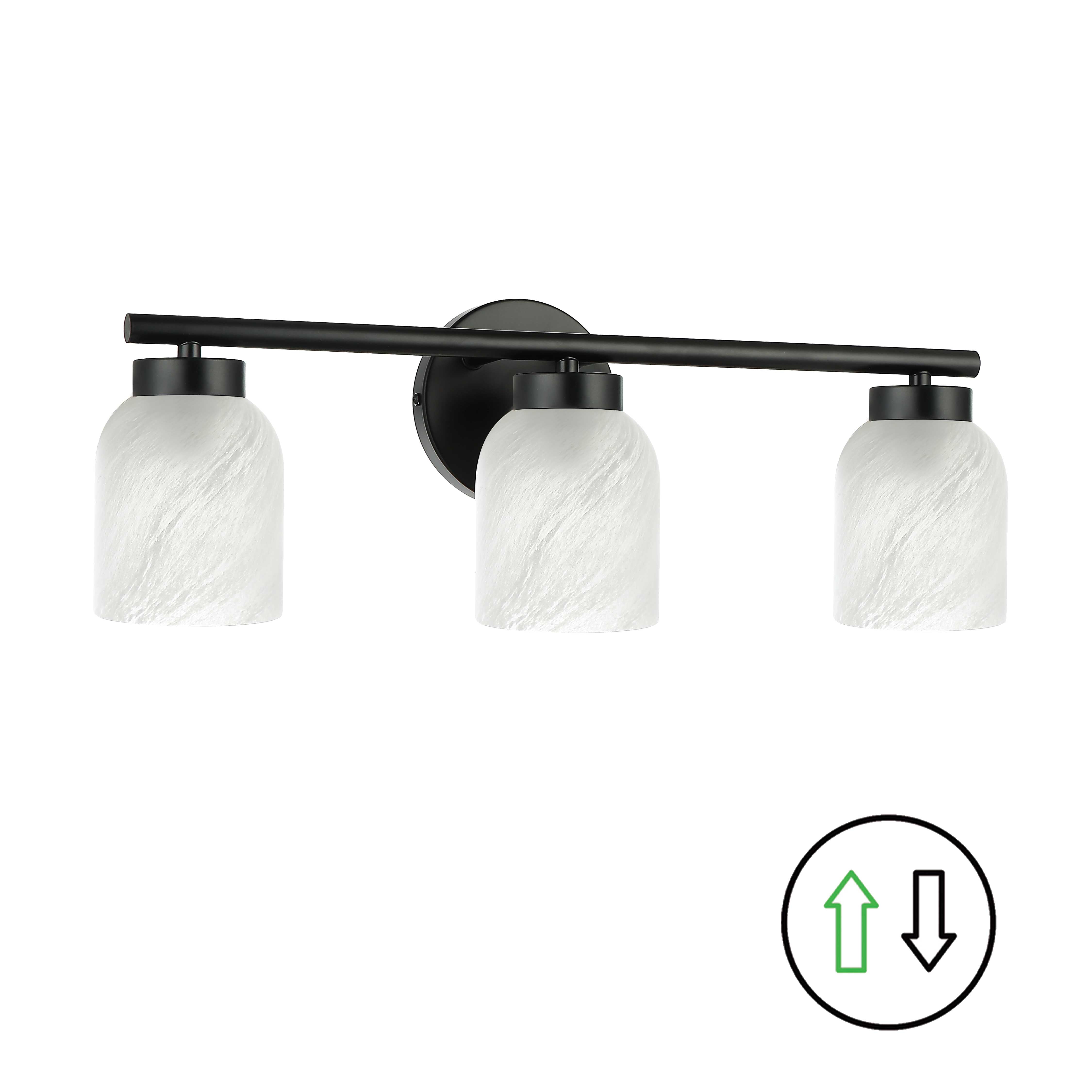 Dainolite 3 Light Vanity with Faux Alabaster