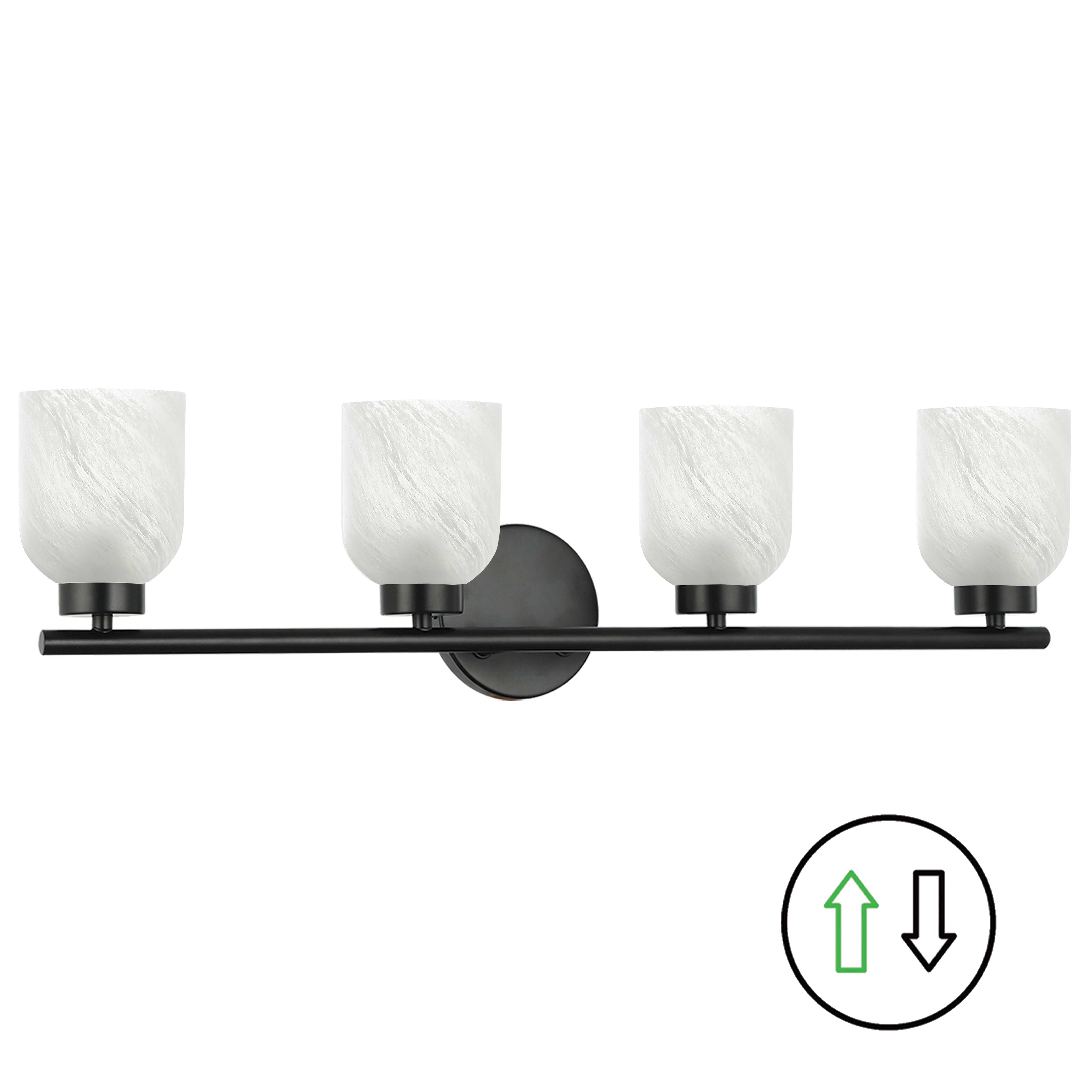 Dainolite 4LT Vanity with Faux Alabaster