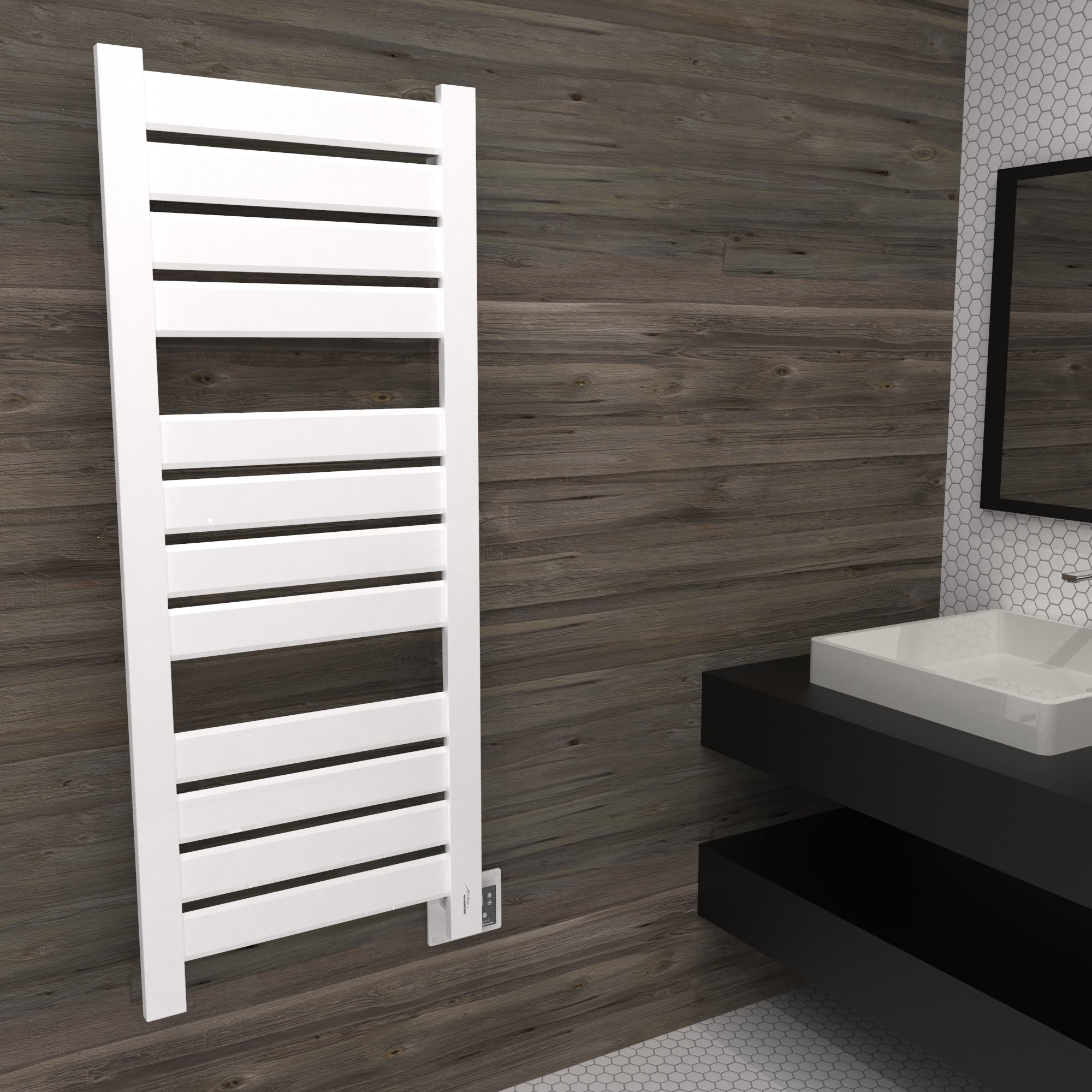 white towel warmer