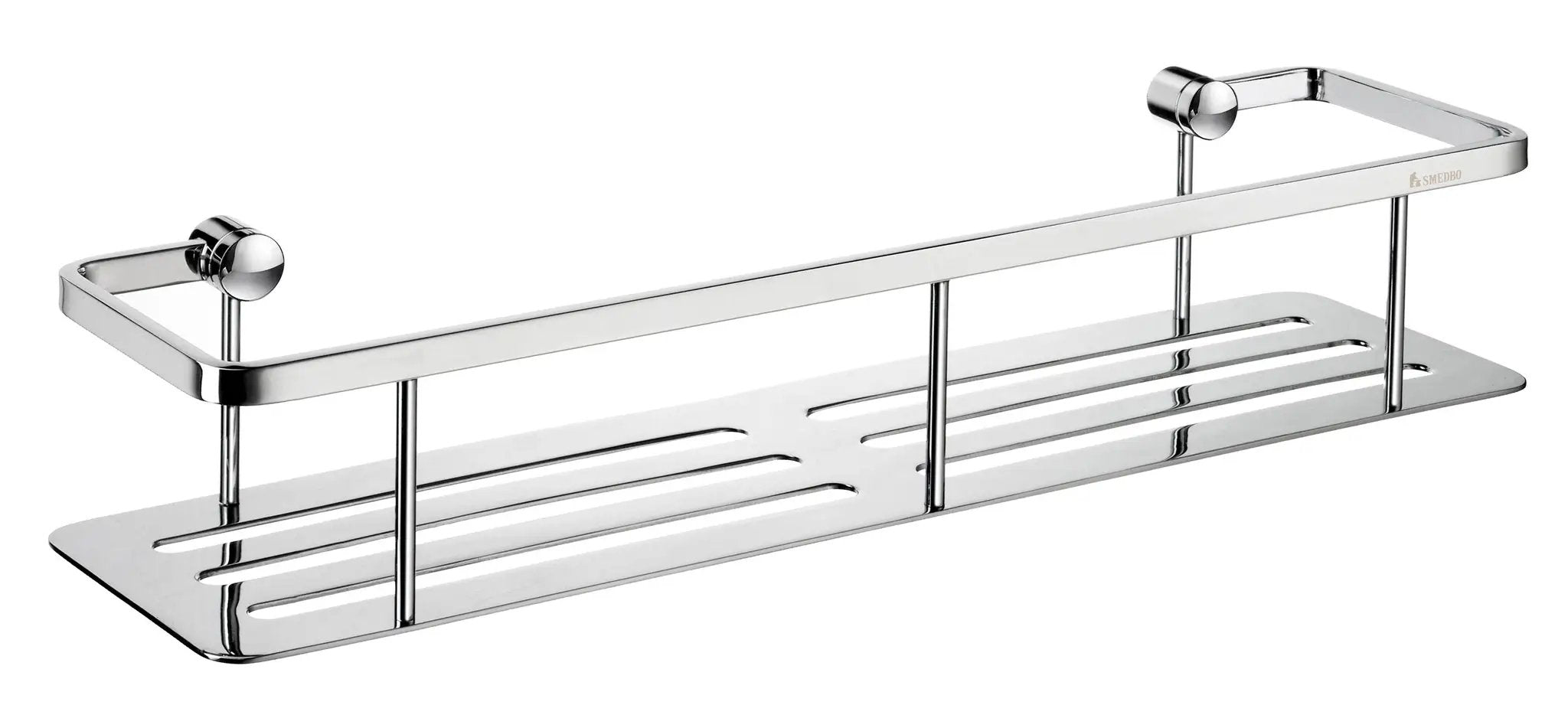 polished chrome shower basket