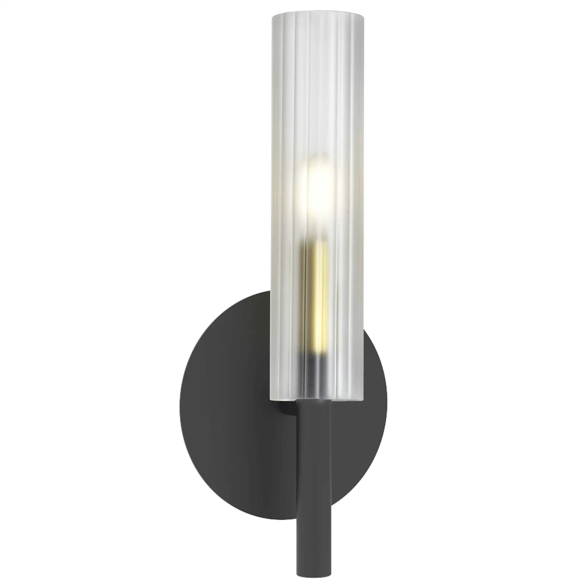 matte black and aged brass wall mount