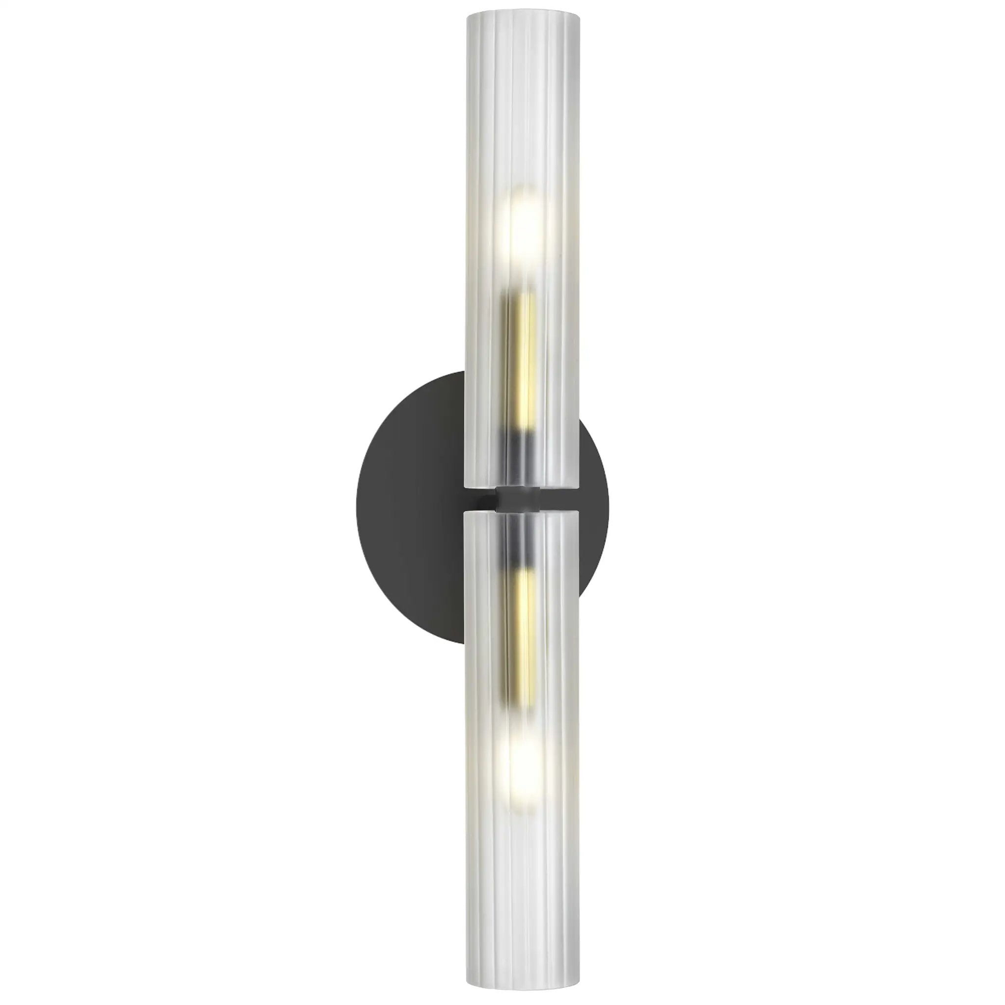 matte black and aged brass wall mount
