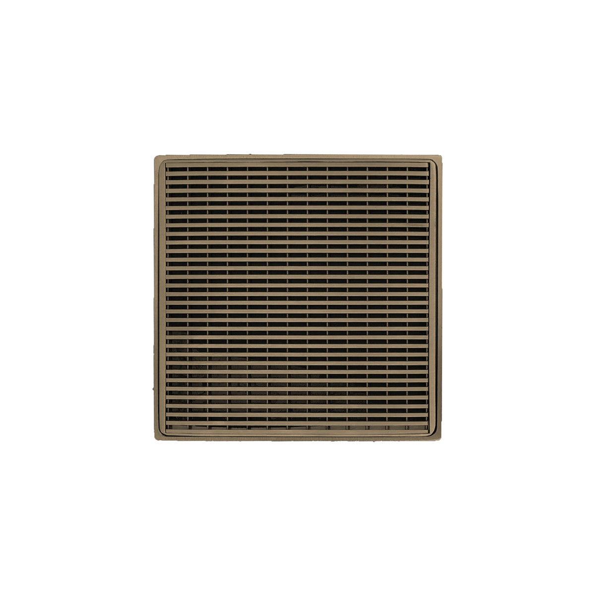 Infinity Drain 4" x 4" WD 4 Complete Kit with Wedge Wire Pattern Decorative Plate with Cast Iron Drain Body, 2" Outlet