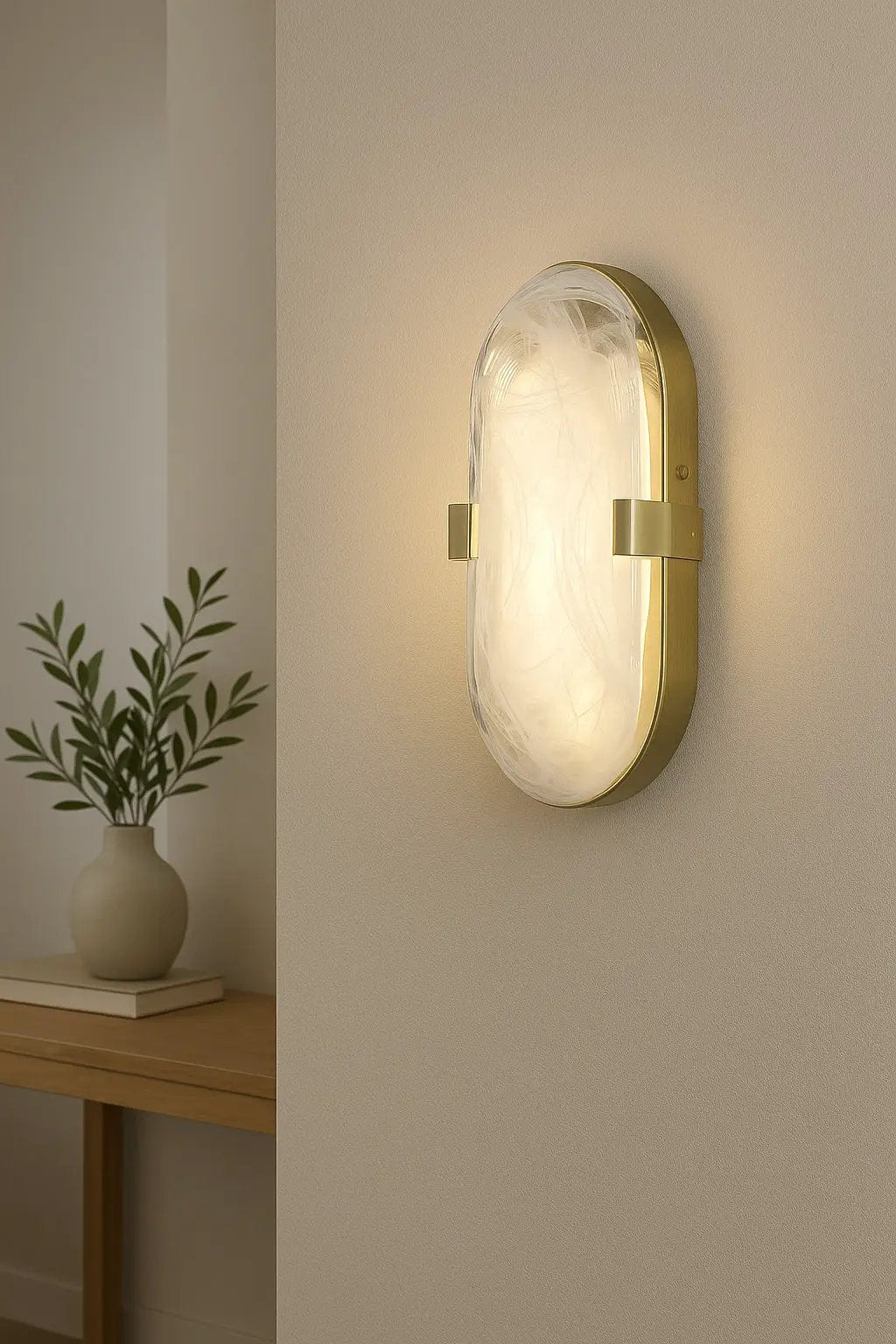 aged brass wall sconce