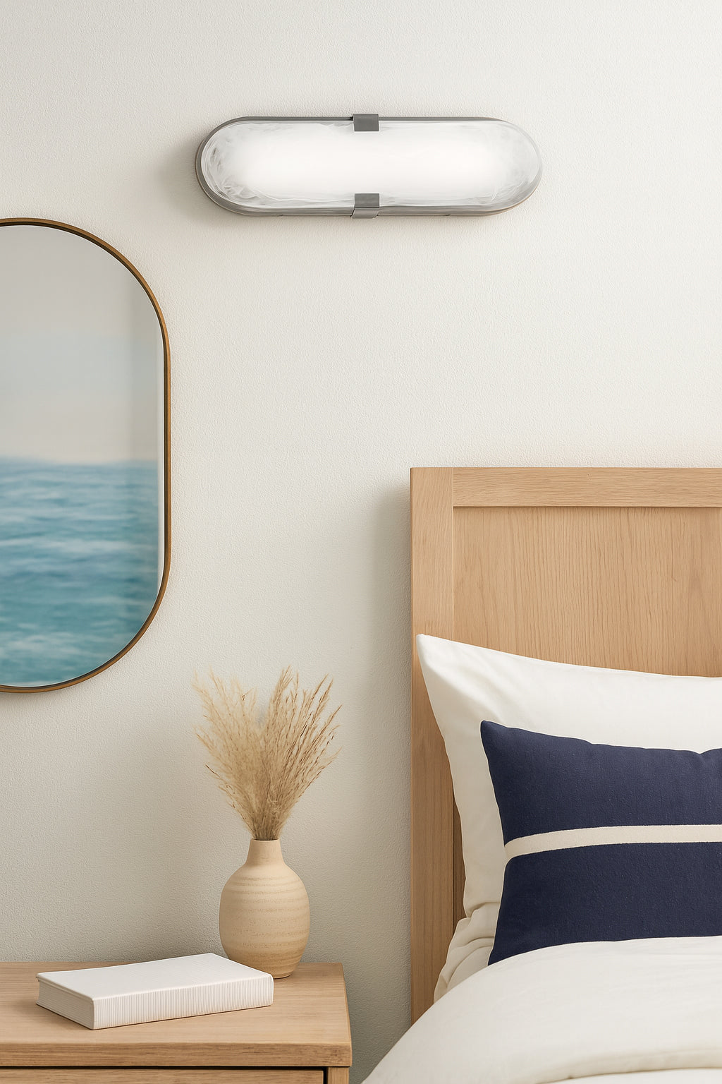 polished chrome wall sconce