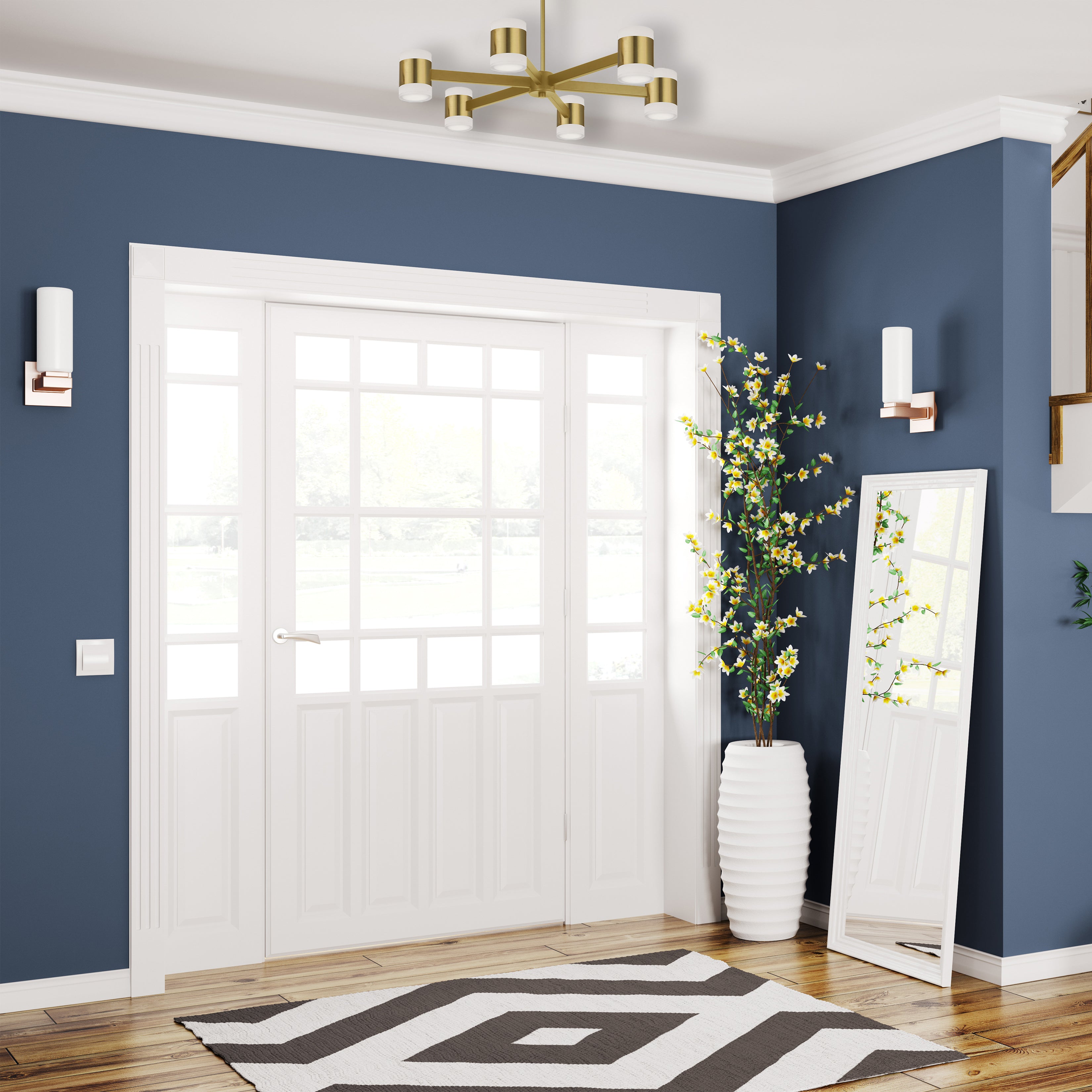 aged brass wall mount