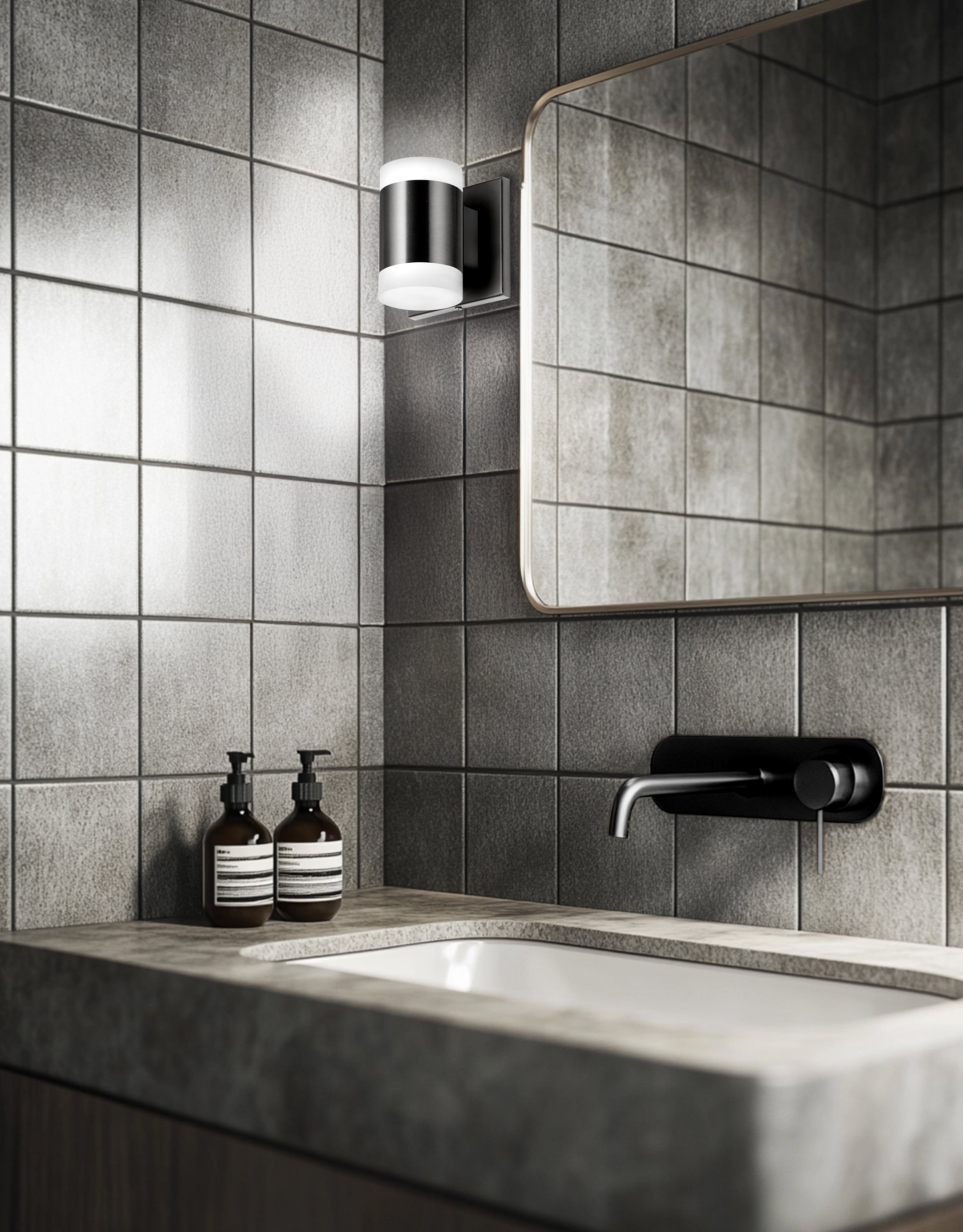 matte black wall mount