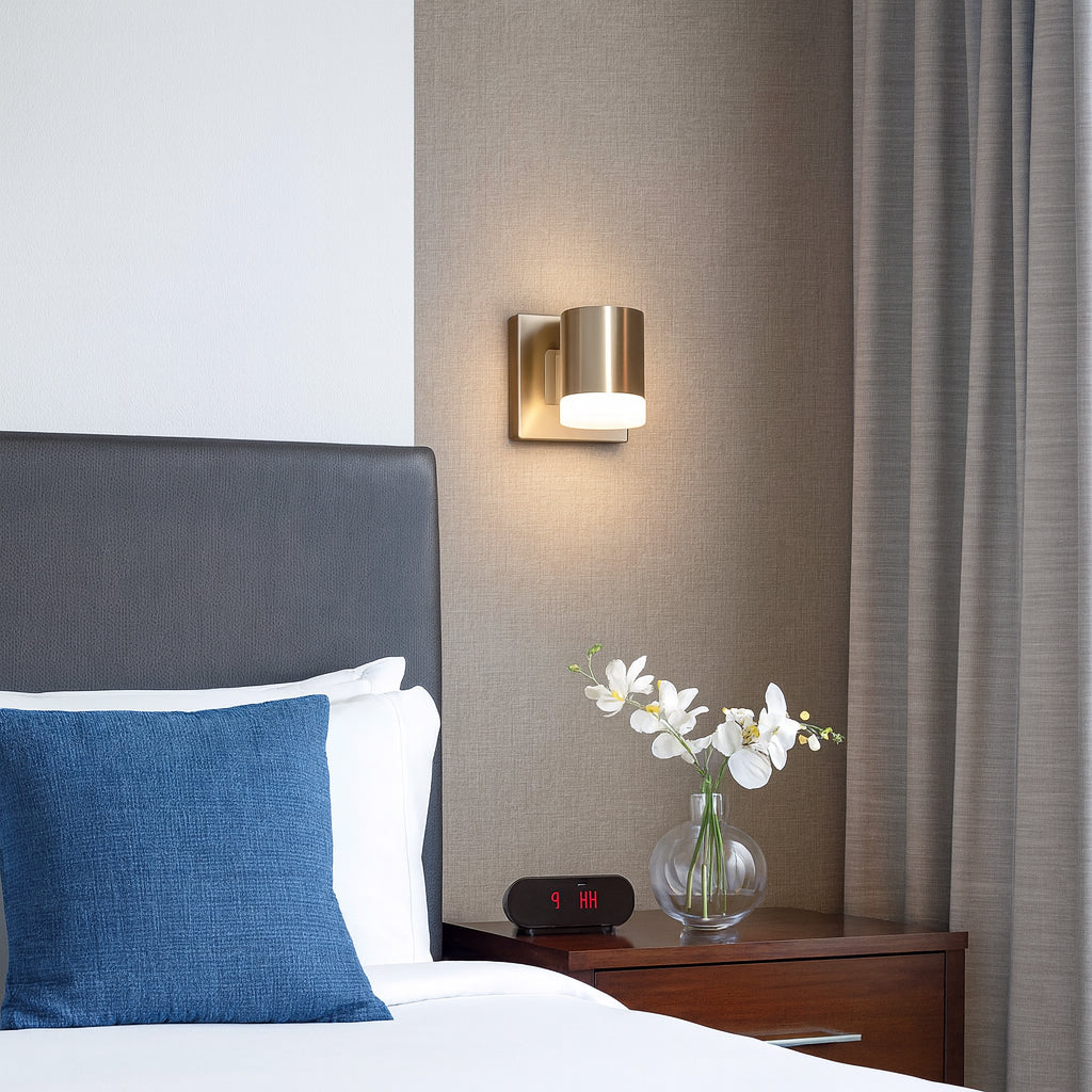 aged brass wall sconce