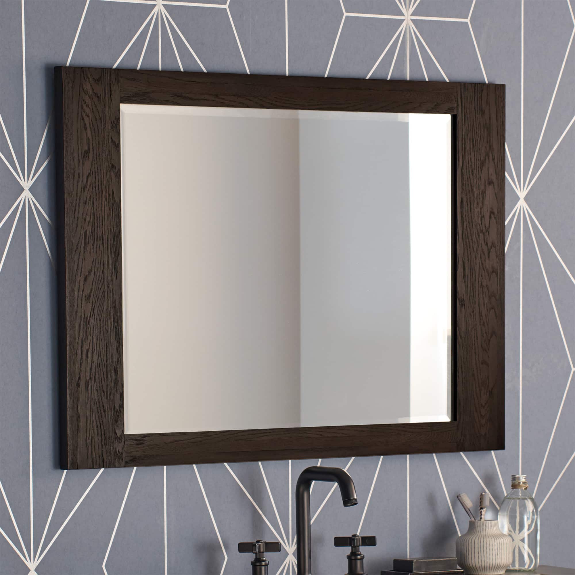 charred oak mirror