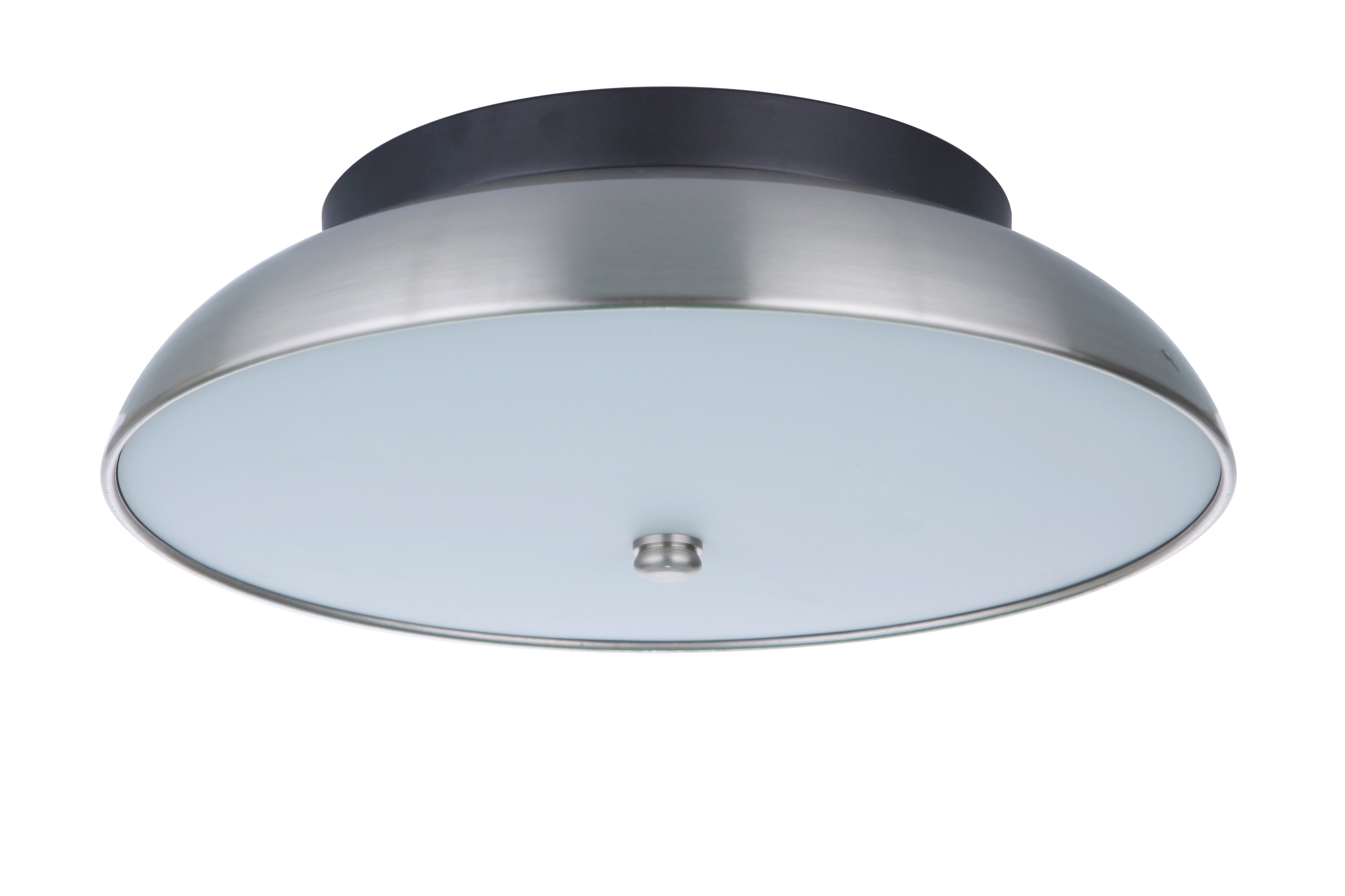 flat black/brushed polished nickel ceiling mount