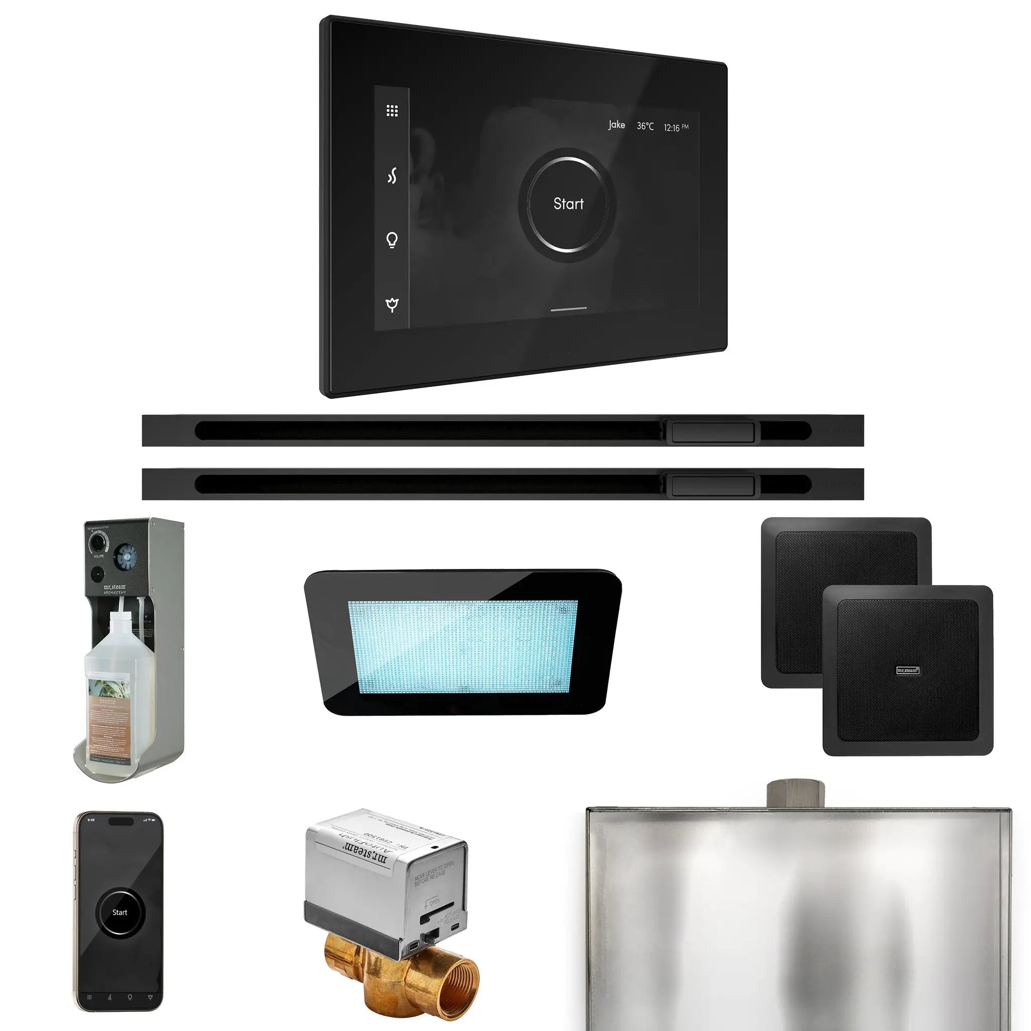 Mr Steam XDream Max Steam Shower Control Package with iSteamX Control and Linear Steamhead by Mr Steam