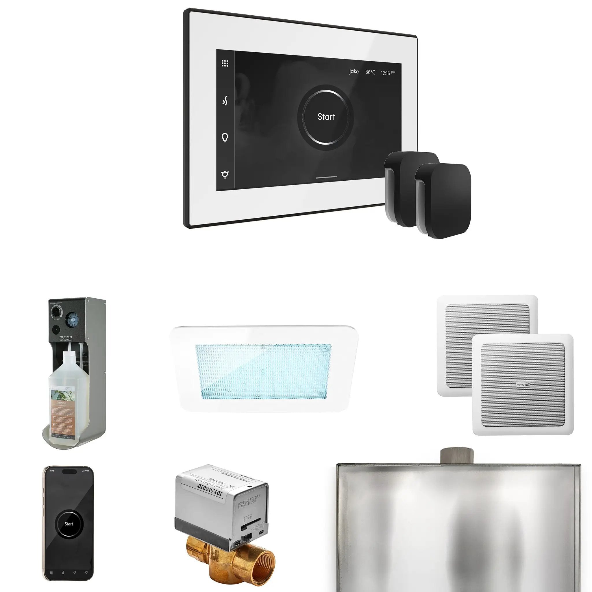 Mr Steam XDream Max Steam Shower Control Package with iSteamX Control and Steamhead by Mr Steam