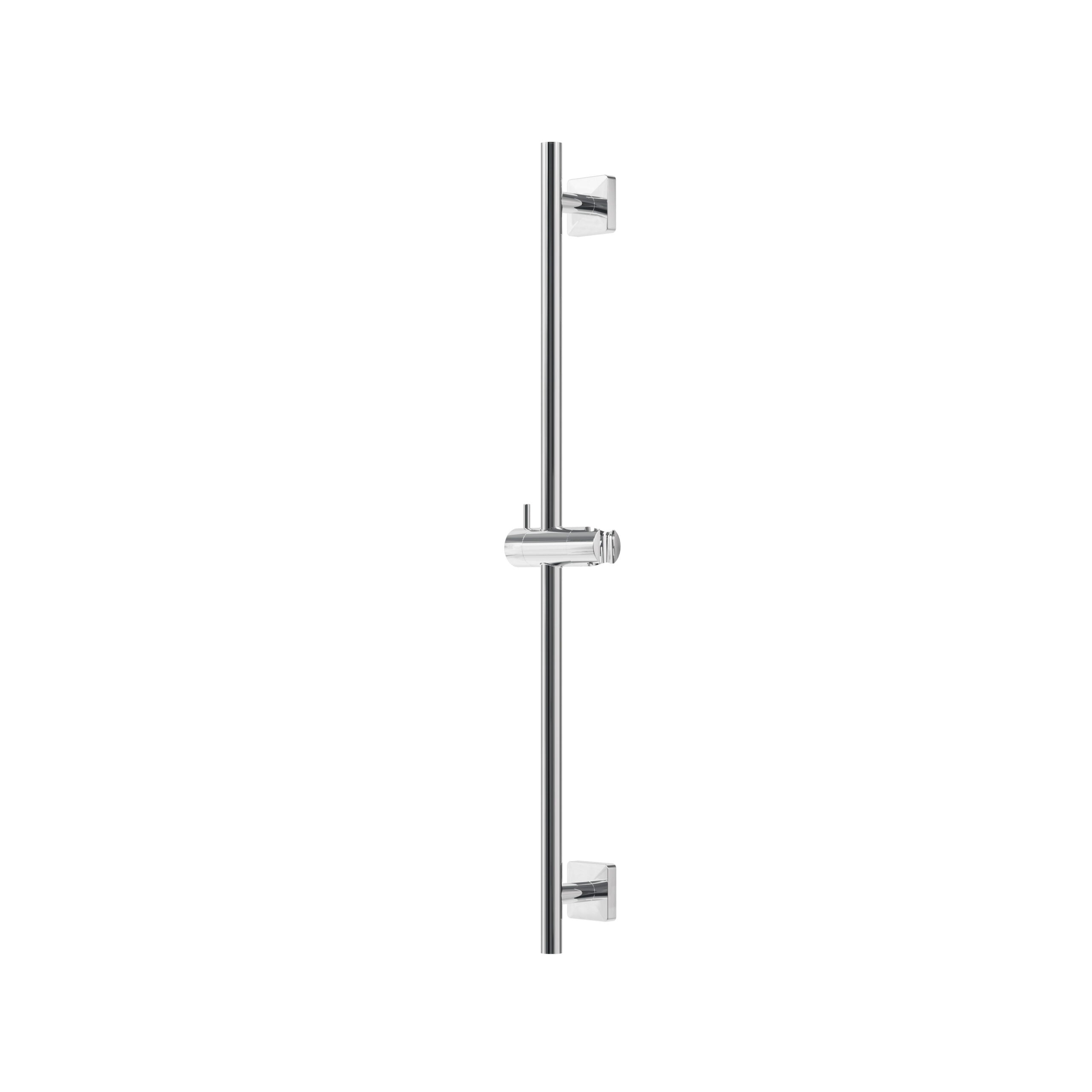 polished chrome shower rail