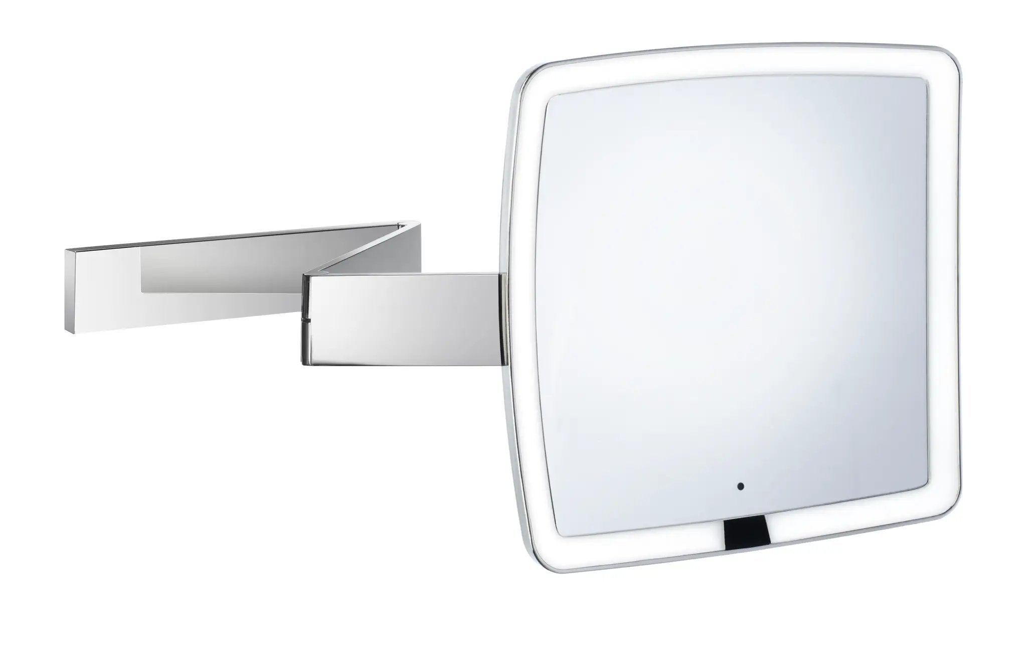 polished chrome make-up mirror