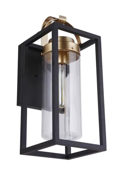 midnight / satin brass wall sconces
