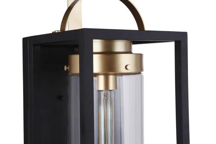 midnight / satin brass wall sconces