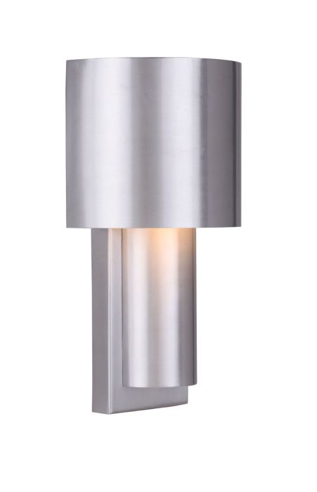 satin aluminum wall sconces