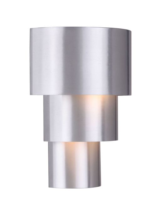 satin aluminum wall sconces