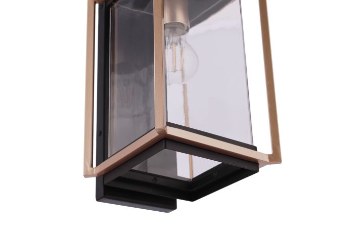 midnight / satin brass wall sconces