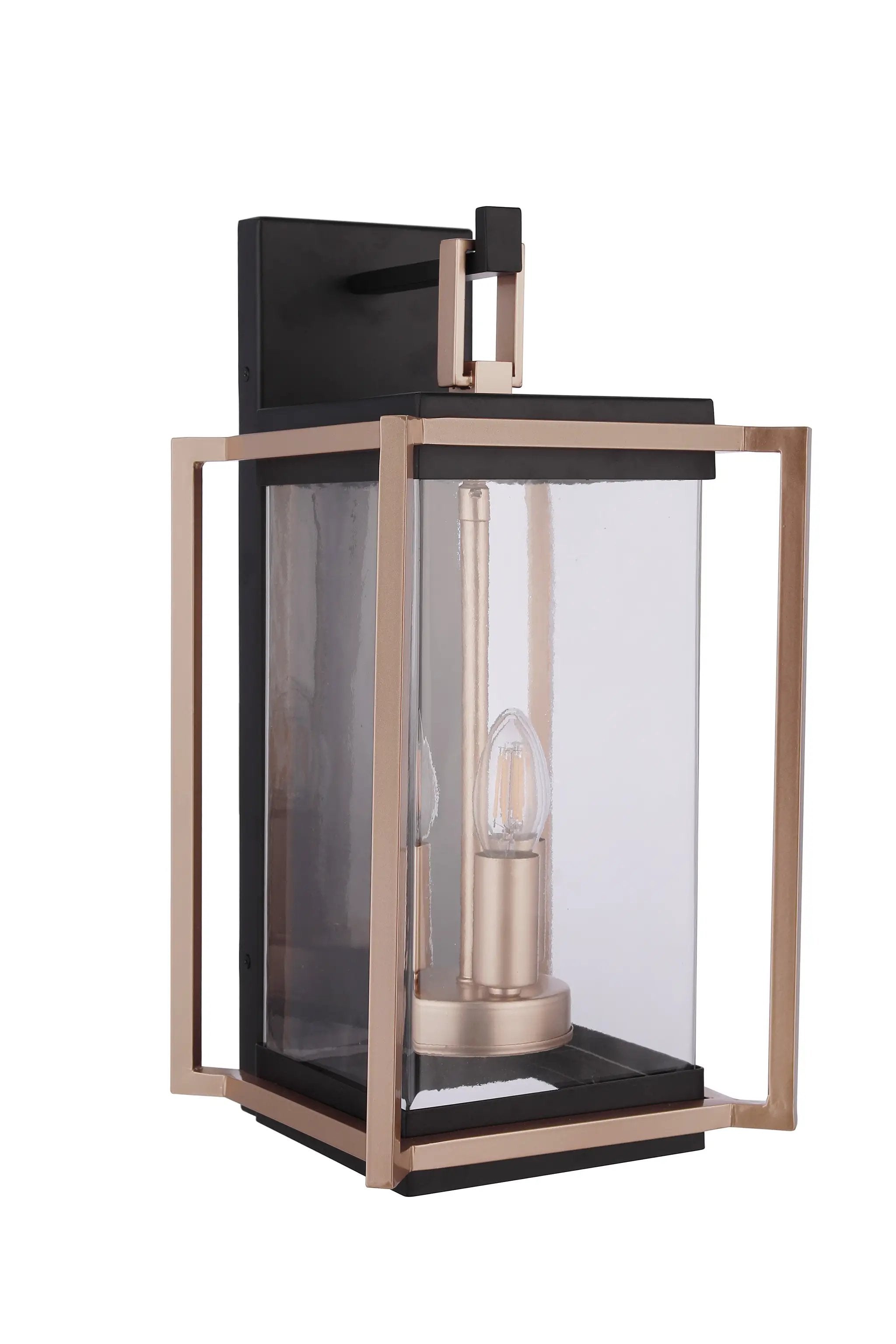midnight / satin brass wall sconces