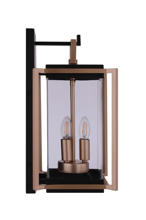 midnight / satin brass wall sconces