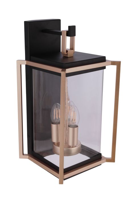 midnight / satin brass wall sconces