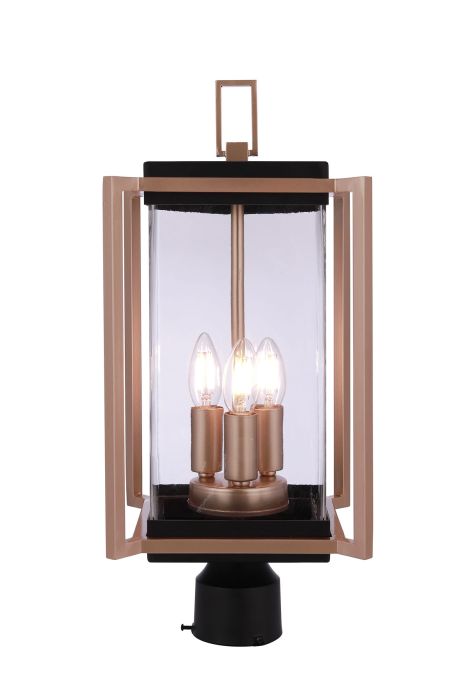 midnight / satin brass outdoor lighting/outdoor fans