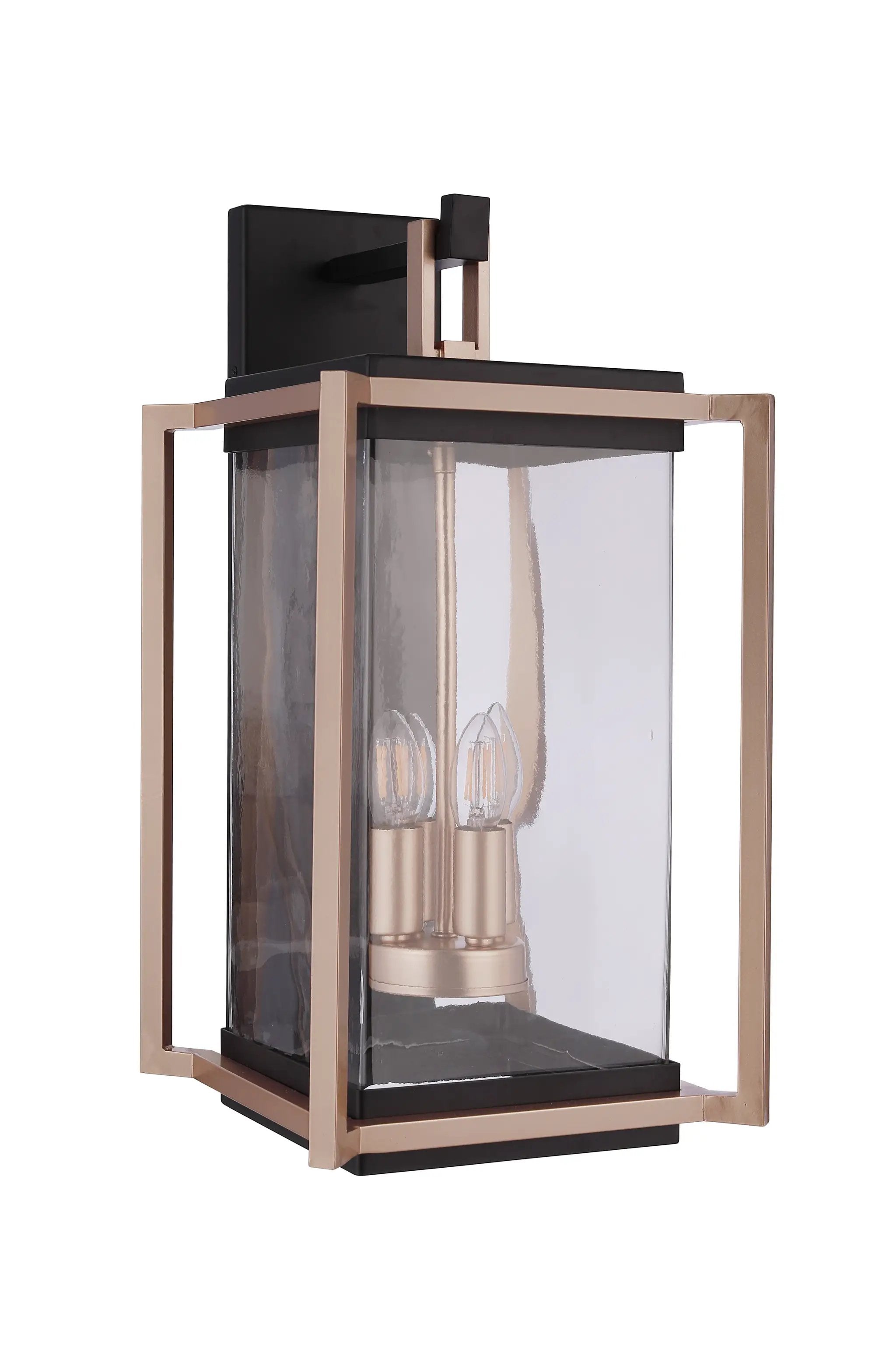 midnight / satin brass wall sconces
