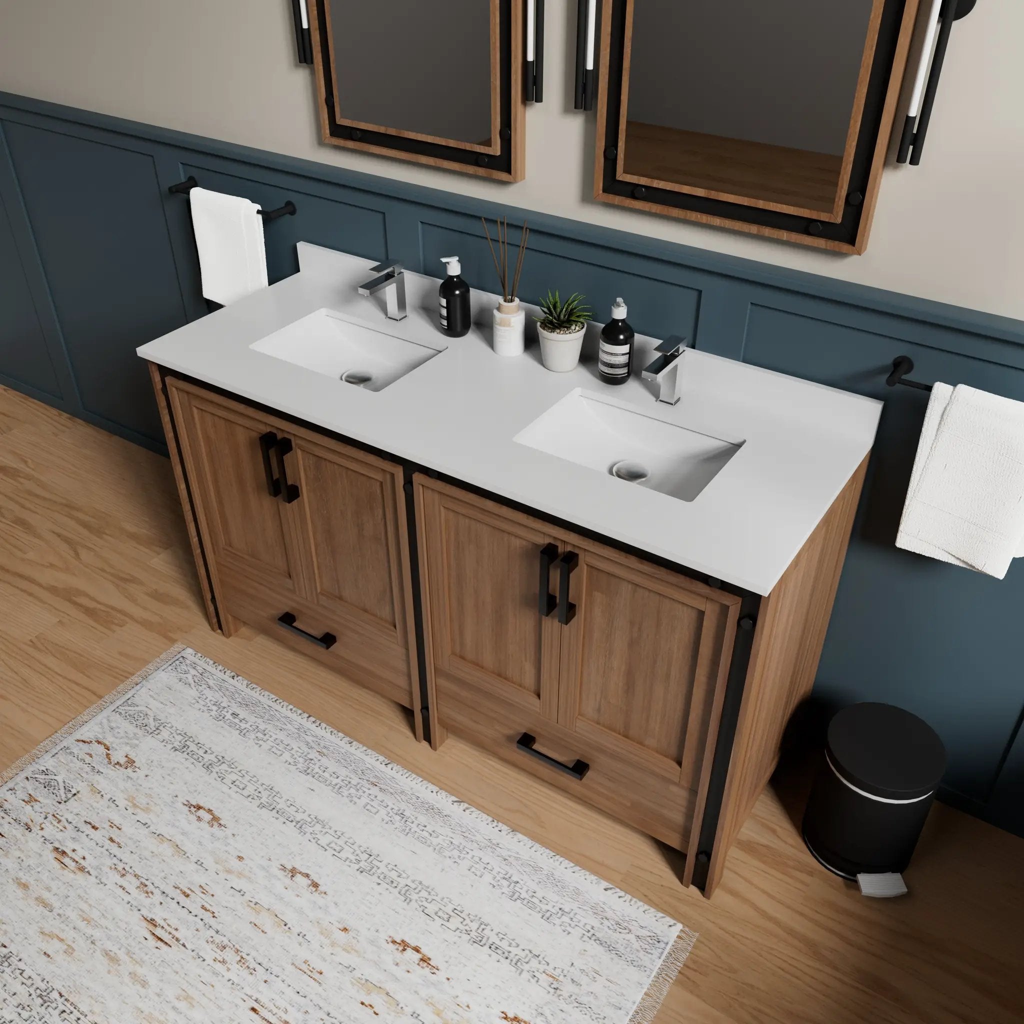rustic barnwood vanity