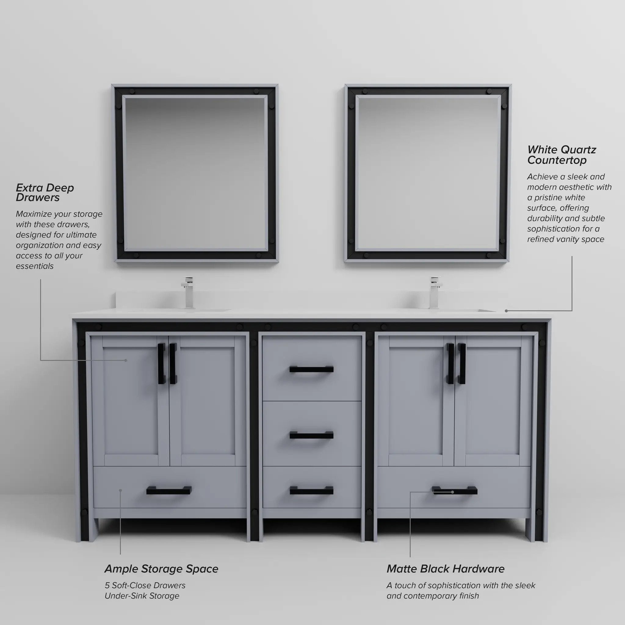 dark grey vanity