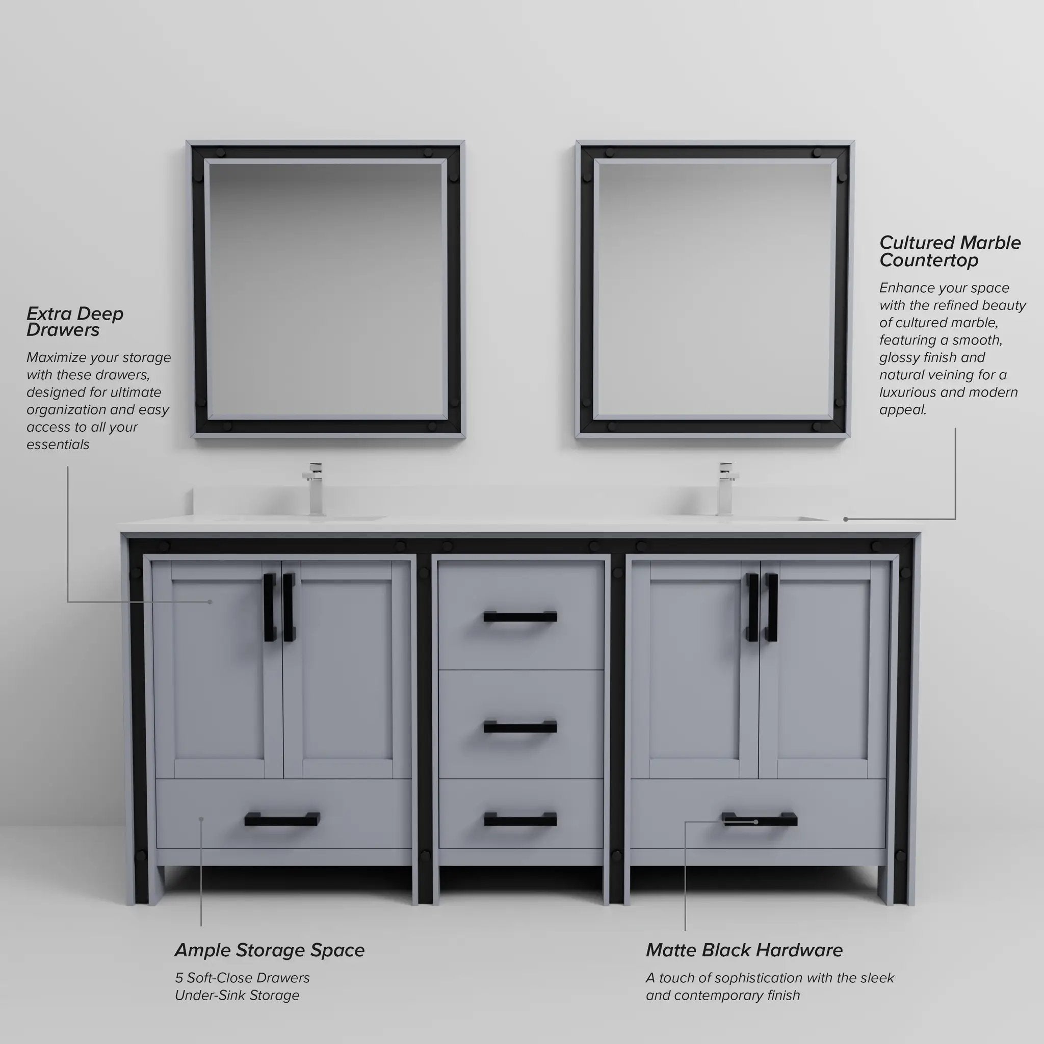 dark grey vanity