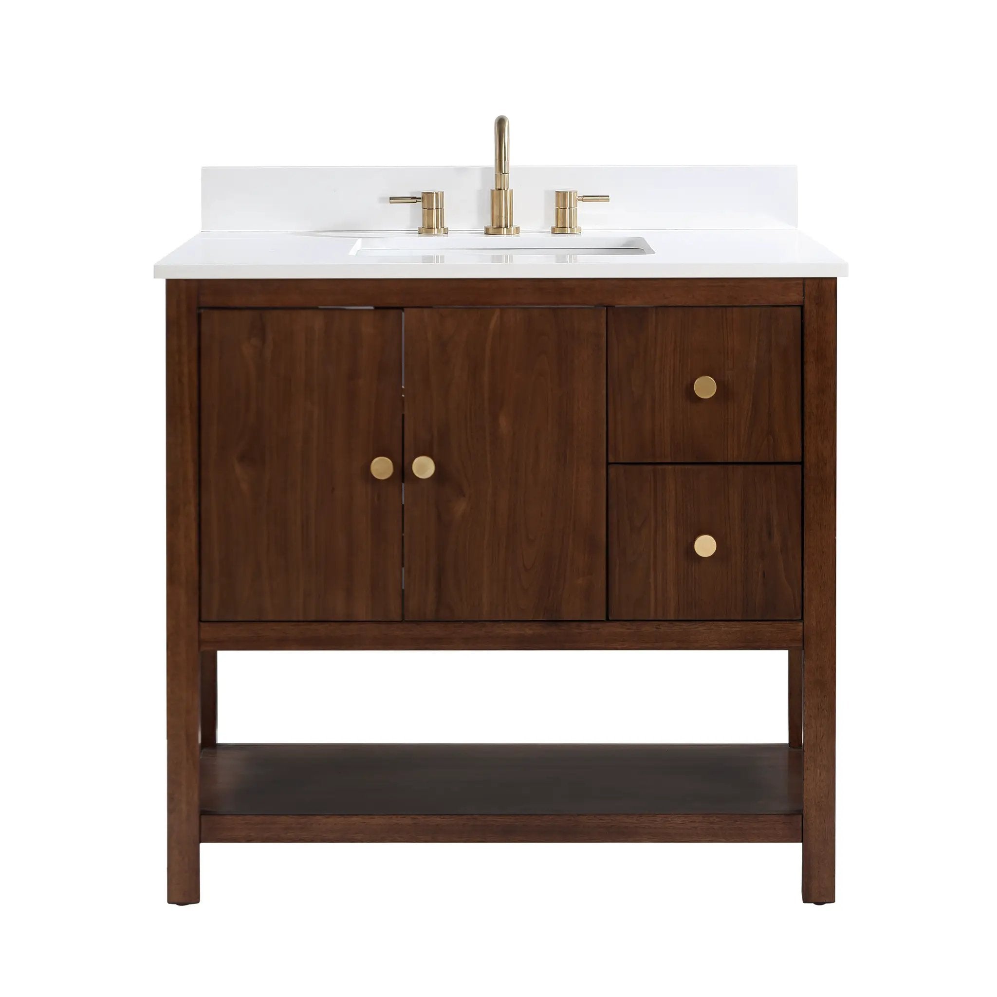 walnut vanity set